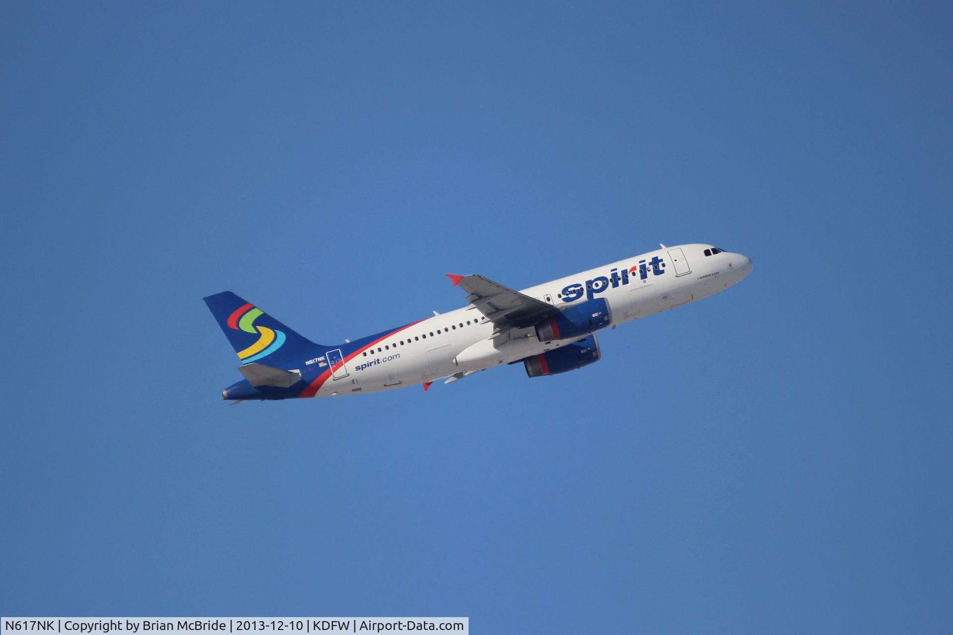 N617NK, 2012 Airbus A320-232 C/N 5387, Spirit Airlines. A320-232. N617NK cn 5387. Dallas - Fort Worth - International (DFW KDFW). Image © Brian McBride. 10 December 2013