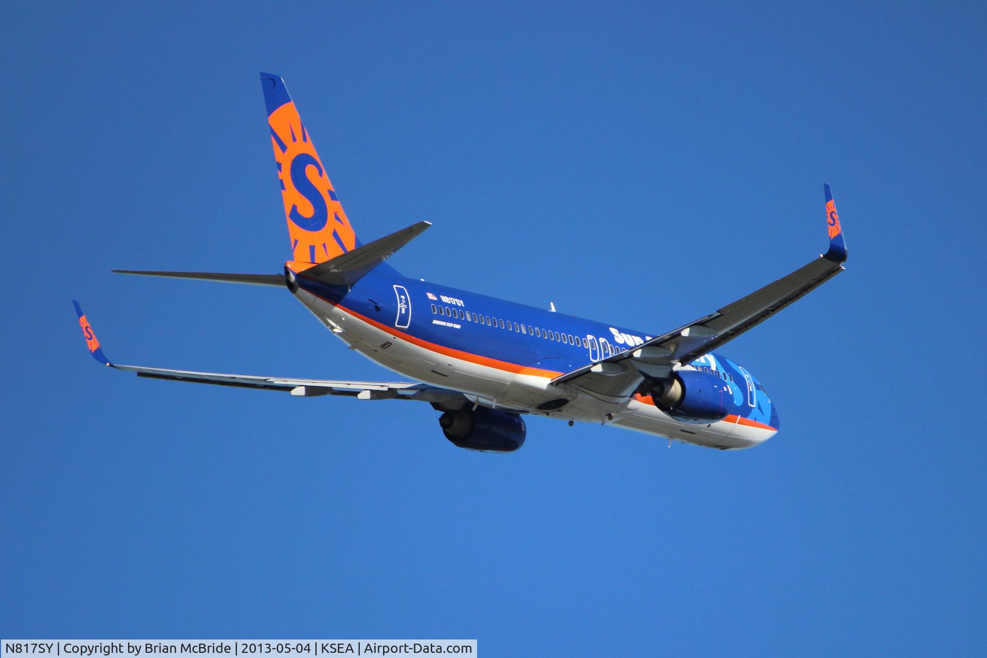 N817SY, 2001 Boeing 737-8K2 C/N 30392, Sun Country Airlines. 737-8K2. N817SY 817 cn 30392 833. Seattle Tacoma - International (SEA KSEA). Image © Brian McBride. 04 May 2013