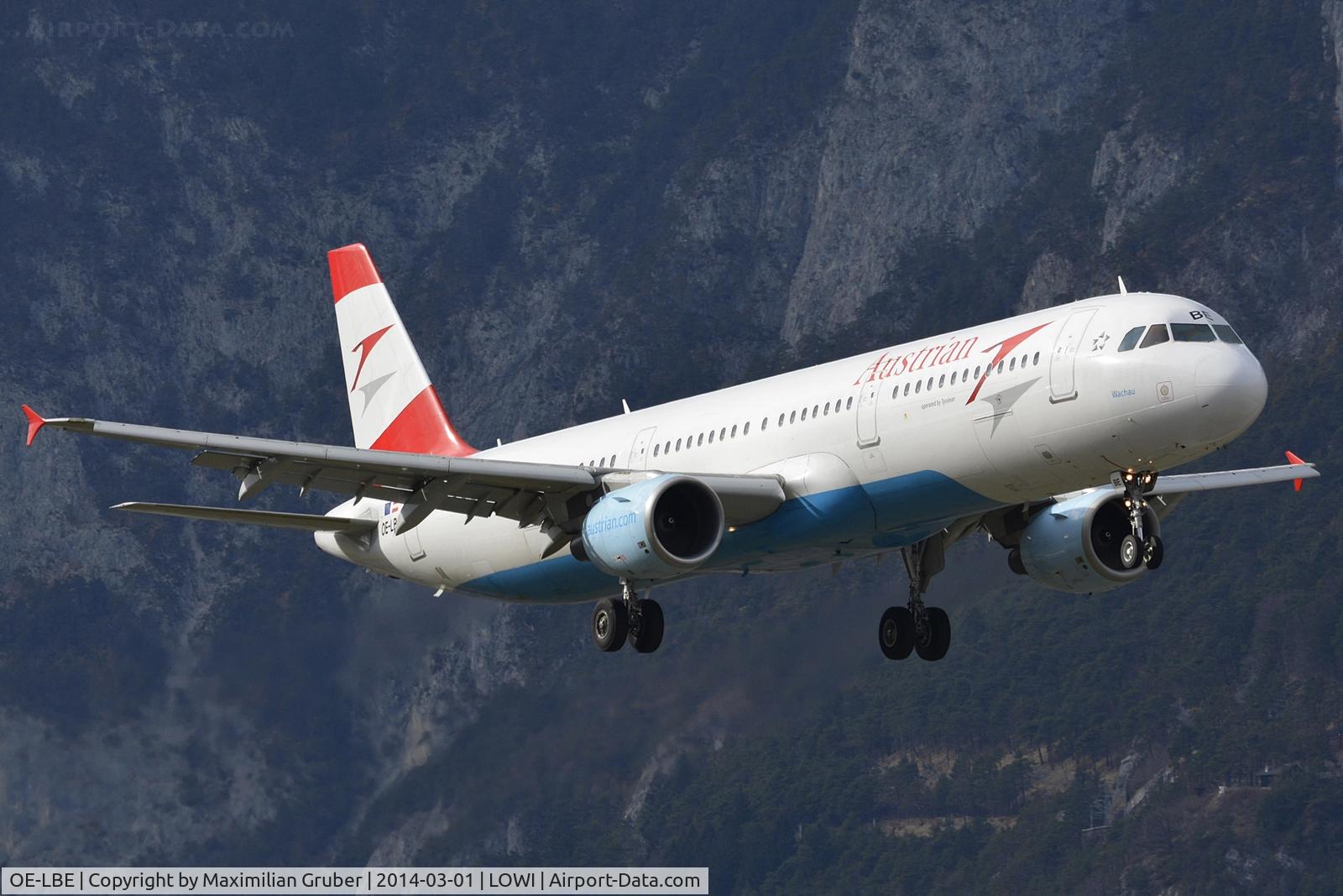 OE-LBE, 1998 Airbus A321-211 C/N 935, Austrian/Tyrolean