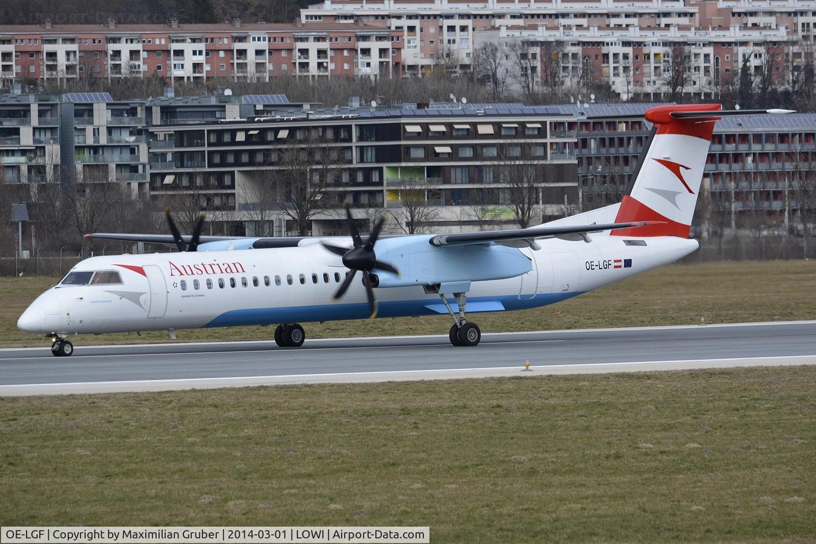 OE-LGF, 2002 De Havilland Canada DHC-8-402Q Dash 8 C/N 4068, Austrian/Tyrolean