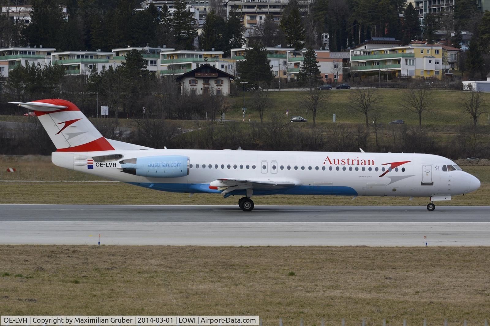 OE-LVH, 1993 Fokker 100 (F-28-0100) C/N 11456, Austrian/Tyrolean