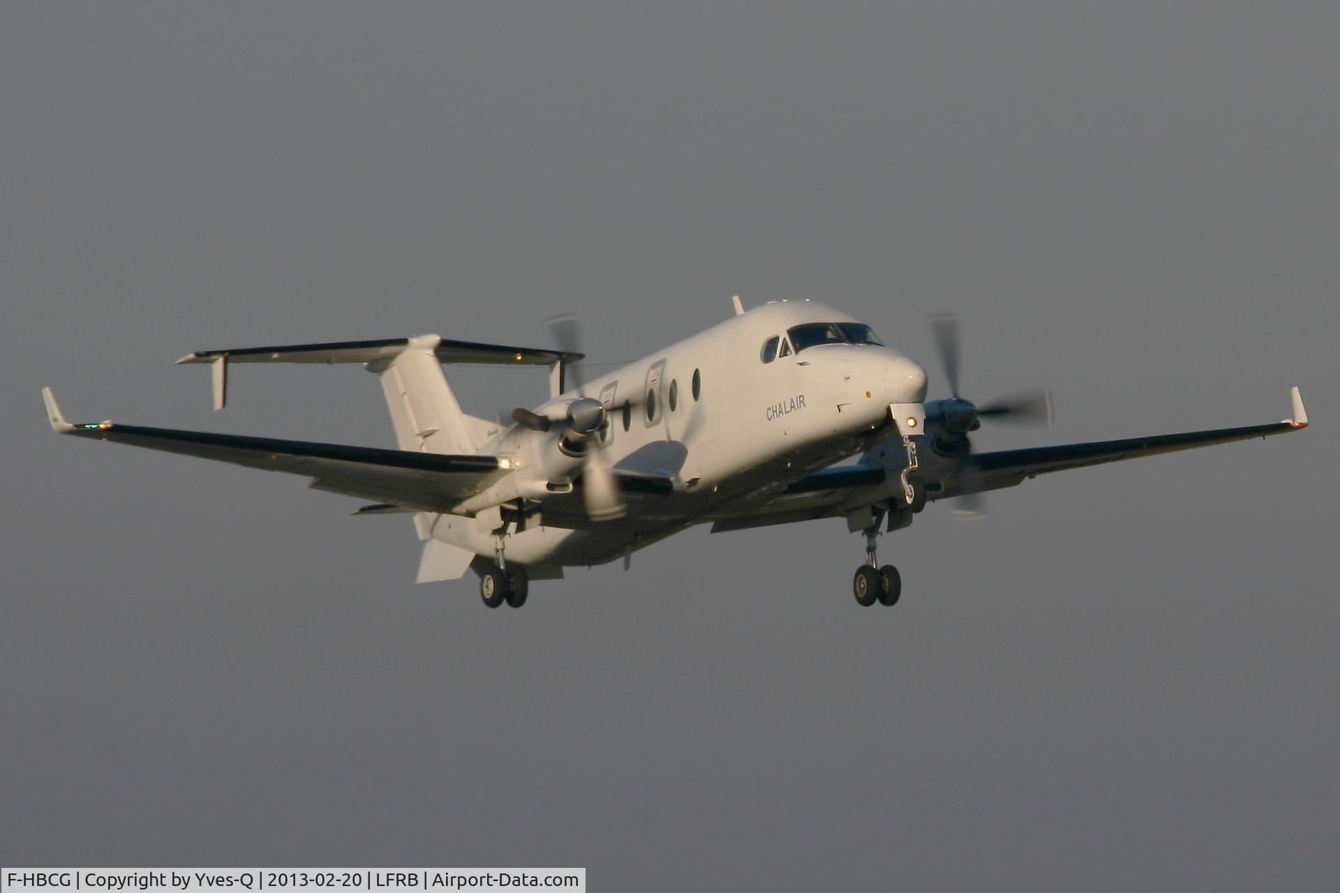 F-HBCG, 1993 Beech 1900D C/N UE-70, Beech 1900D, Take off rwy 07R, Brest-Guipavas Regional Airport (LFRB-BES)