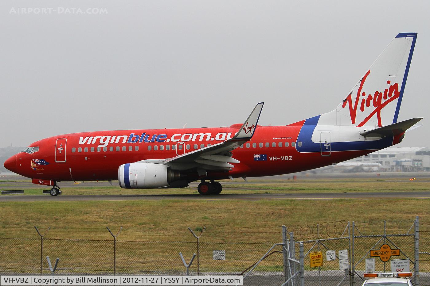 VH-VBZ, 2005 Boeing 737-7FE C/N 34322, taxiing to 34R