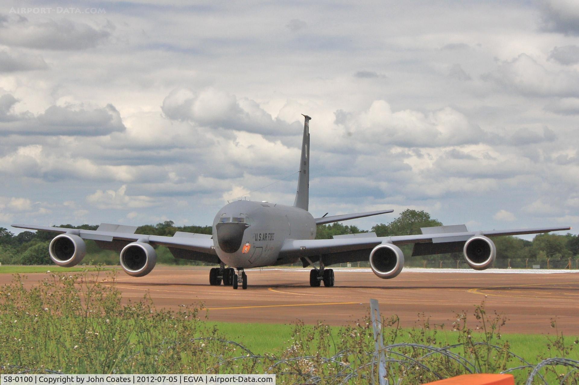 58-0100, 1958 Boeing KC-135R Stratotanker C/N 17845, Arriving RIAT 2012