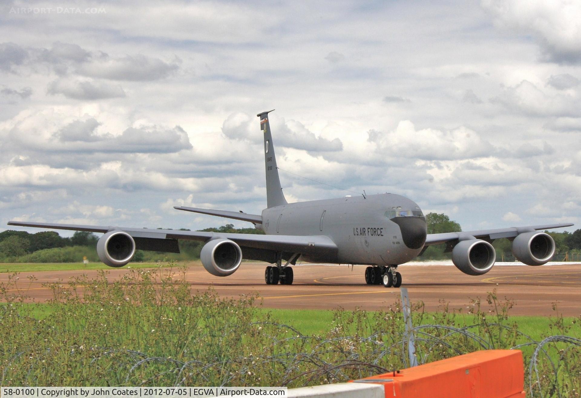 58-0100, 1958 Boeing KC-135R Stratotanker C/N 17845, Arriving RIAT 2012