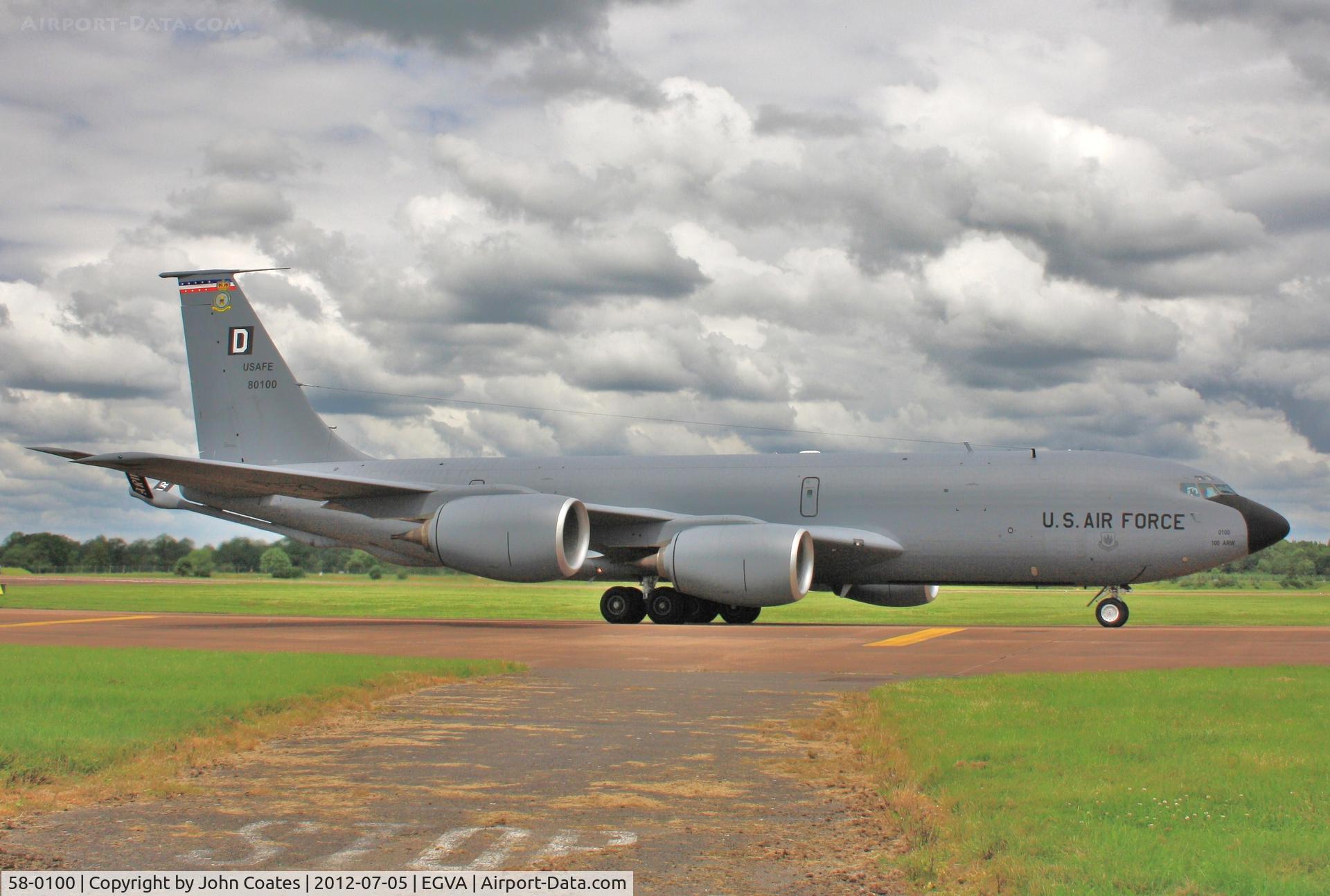 58-0100, 1958 Boeing KC-135R Stratotanker C/N 17845, Arriving RIAT 2012