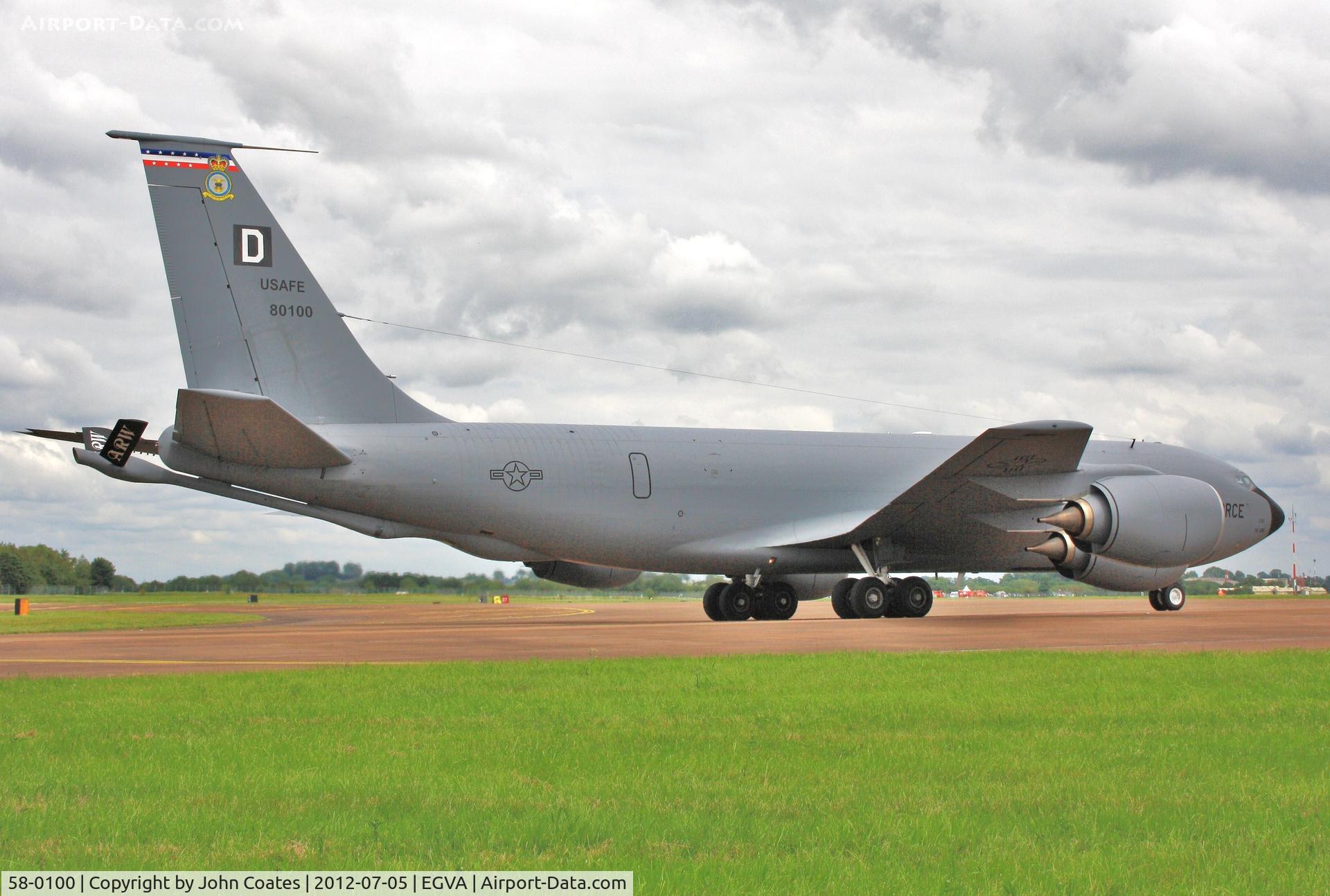 58-0100, 1958 Boeing KC-135R Stratotanker C/N 17845, Arriving RIAT 2012