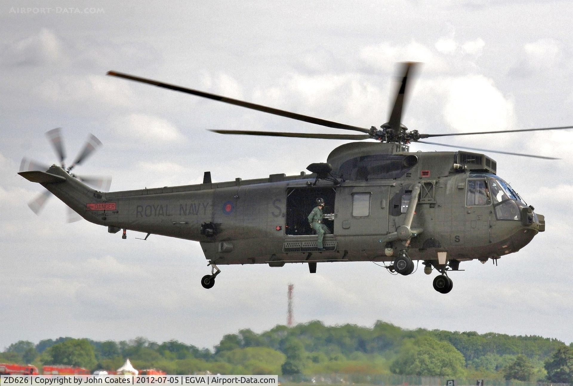 ZD626, 1984 Westland Sea King HC.4 C/N WA937, Arriving RIAT 2012