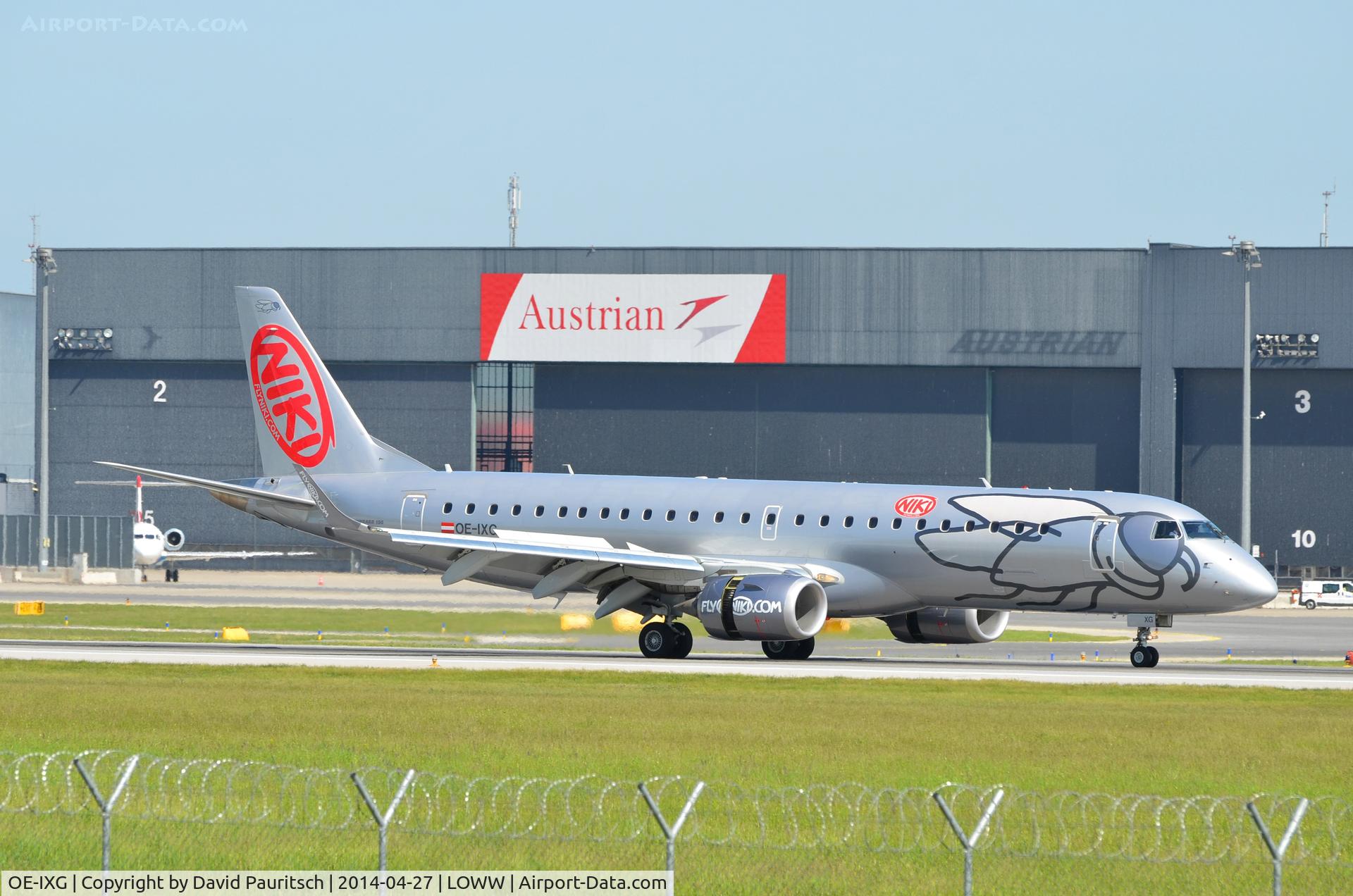 OE-IXG, 2011 Embraer 190LR (ERJ-190-100LR) C/N 19000435, Arriving from Rome.