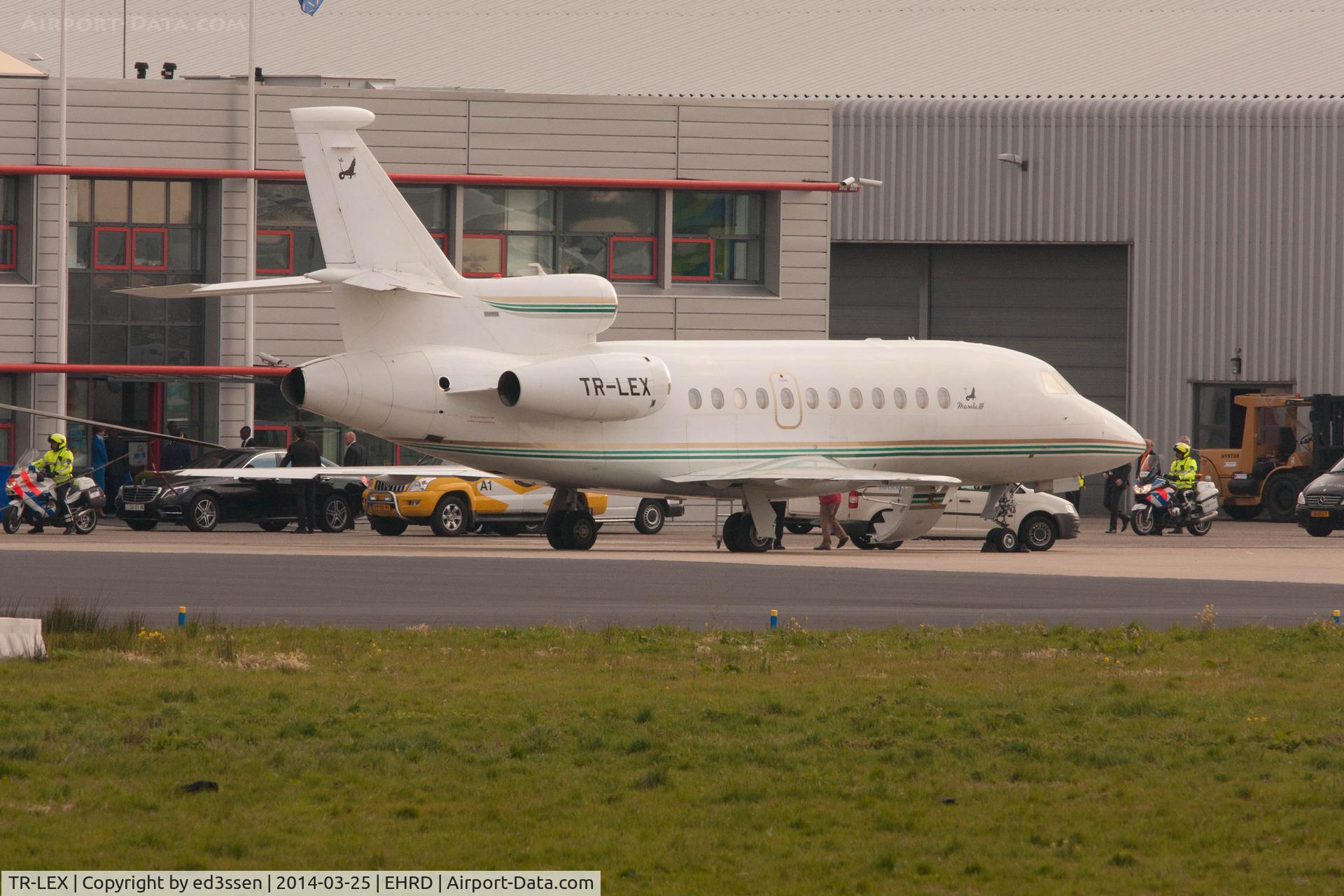 TR-LEX, 1998 Dassault Falcon 900EX C/N 024, On 25-03-2014 on Rotterdam-Zestienhoven for the NSS in Den Haag NL.