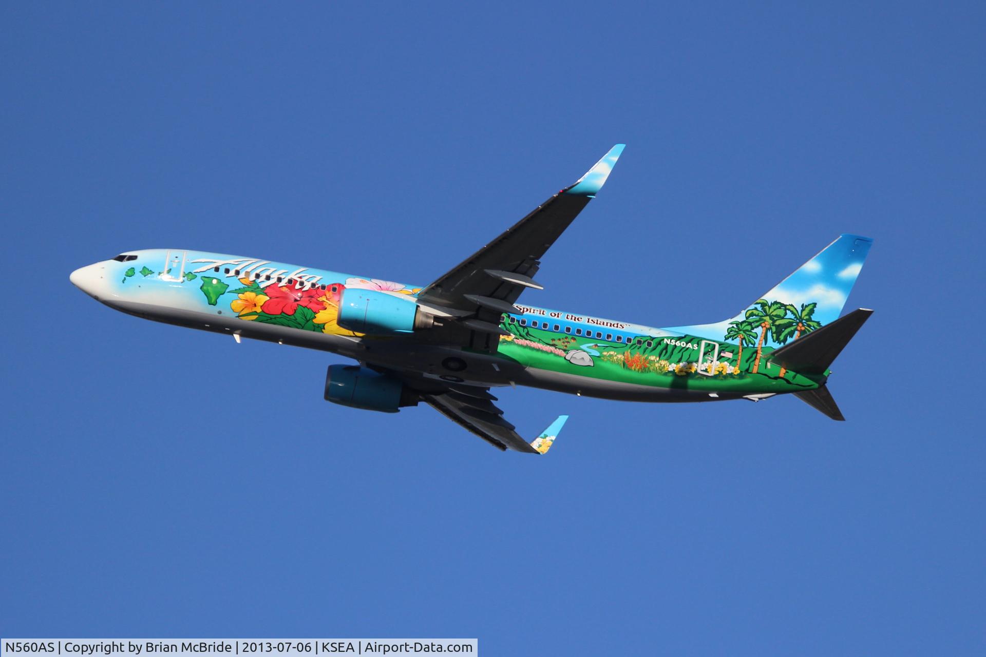 N560AS, 2006 Boeing 737-890 C/N 35179, Alaska Airlines. 737-890. N560AS cn 35179 2072. Spirit of the Islands. Seattle Tacoma - International (SEA KSEA). Image © Brian McBride. 06 July 2013