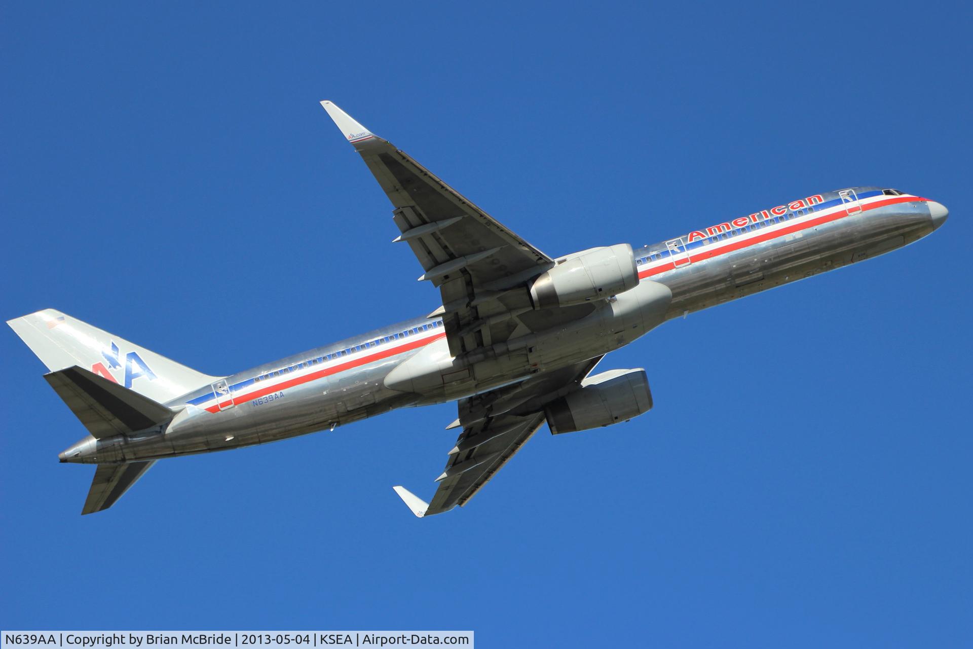 N639AA, 1991 Boeing 757-223 C/N 24597, American Airlines. 757-223. N639AA cn 24597 345. Seattle Tacoma - International (SEA KSEA). Image © Brian McBride. 04 May 2013