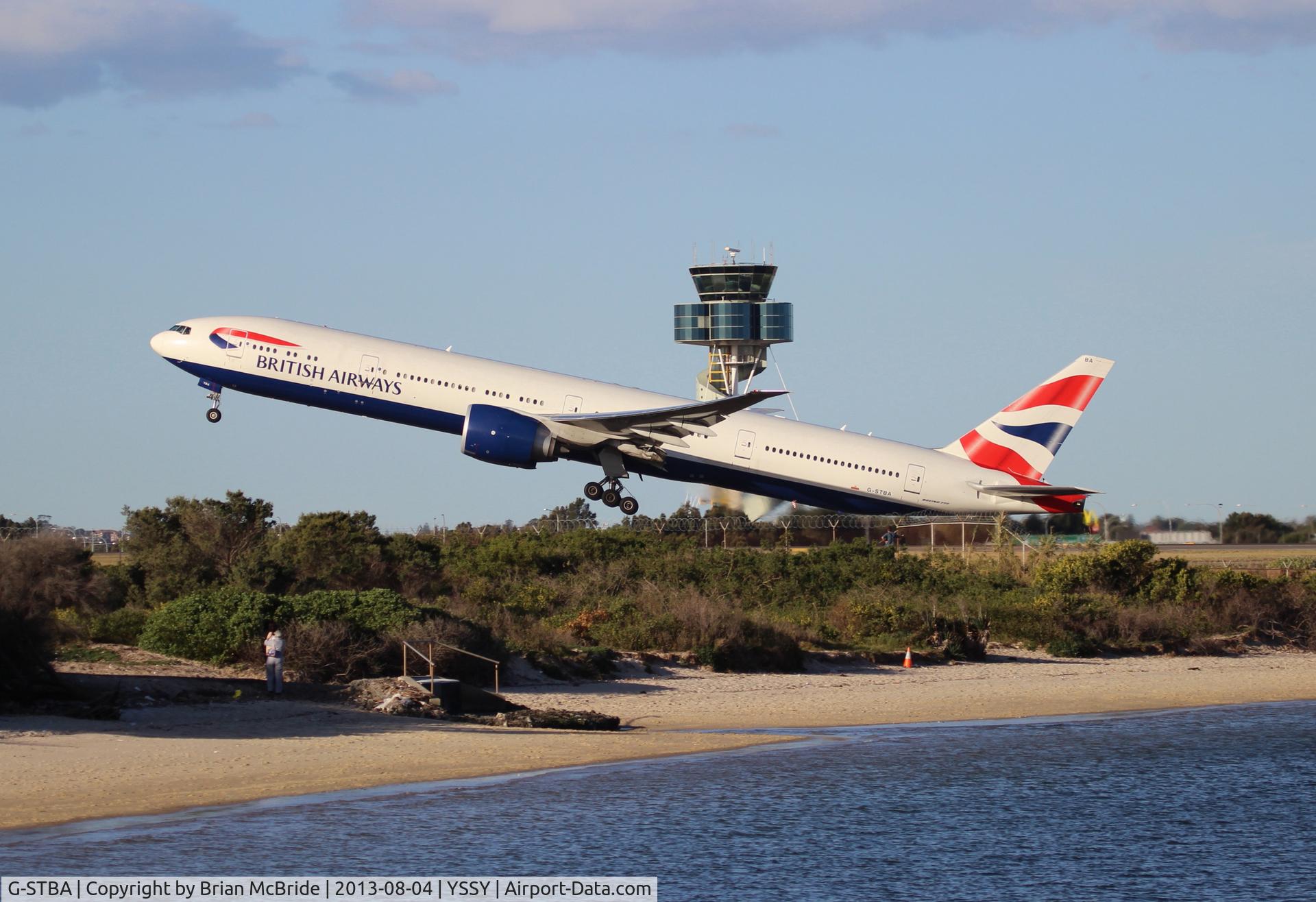 G-STBA, 2010 Boeing 777-336/ER C/N 40542, British Airways. 777-336ER. G-STBA cn 40542 879. Sydney - Kingsford Smith International (Mascot) (SYD YSSY). Image © Brian McBride. 04 August 2013