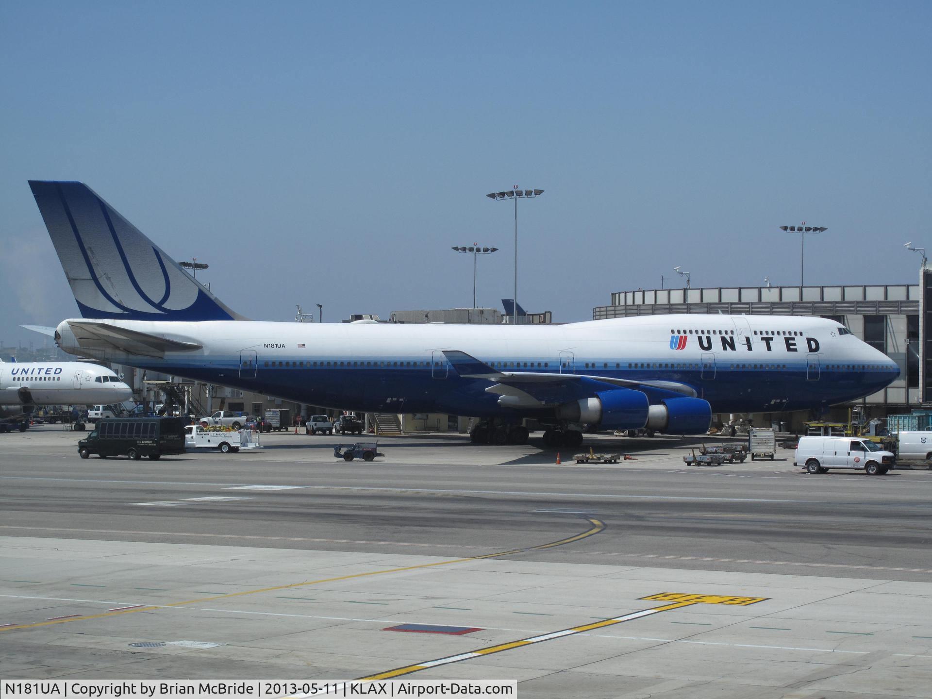 N181UA, 1991 Boeing 747-422 C/N 25278, United Airlines. 747-422. N181UA 8181 cn 25278 881. Los Angeles - International (LAX KLAX). Image © Brian McBride. 11 May 2013