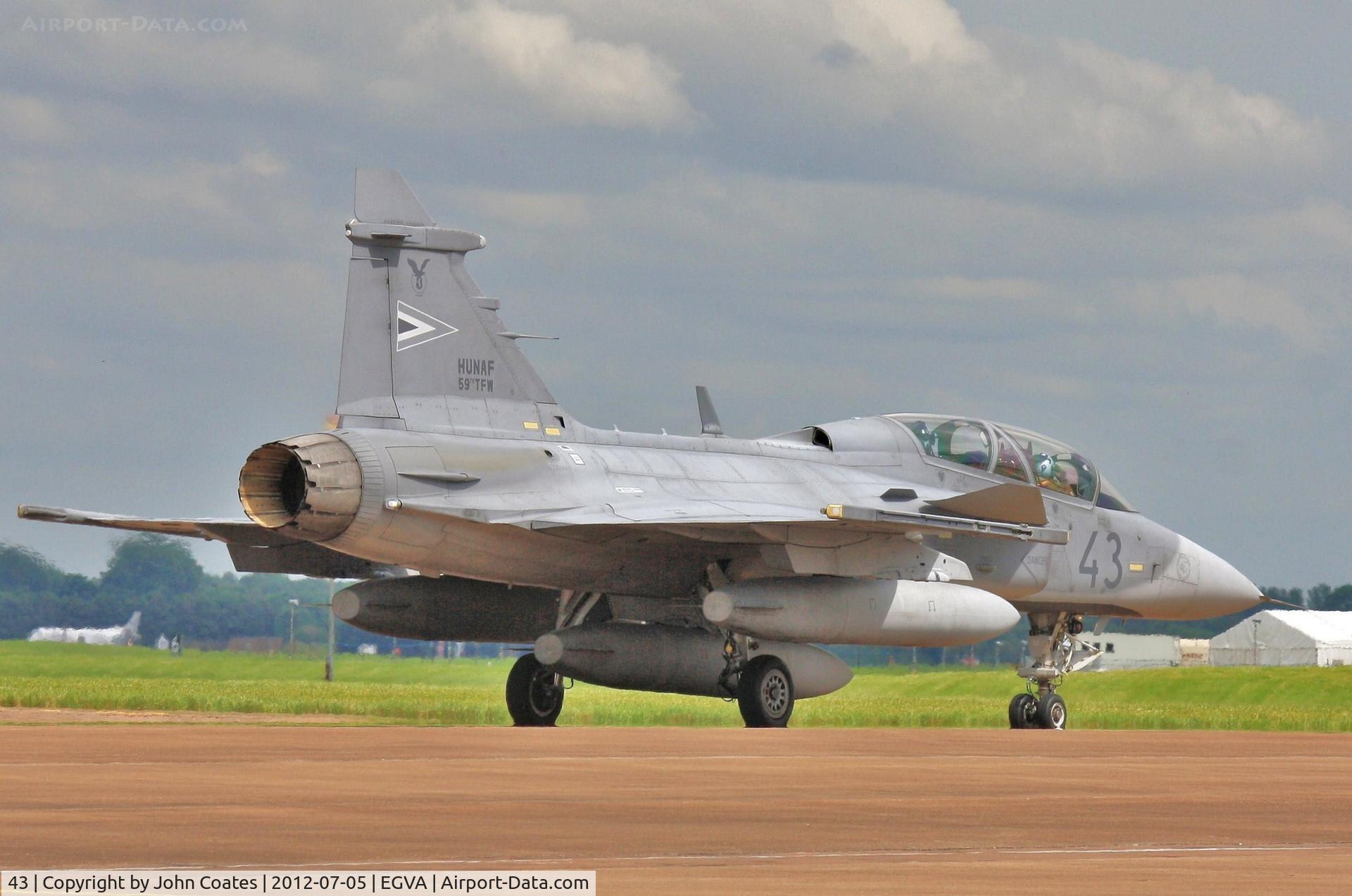 43, Saab JAS-39D Gripen C/N 39852, RIAT 2012