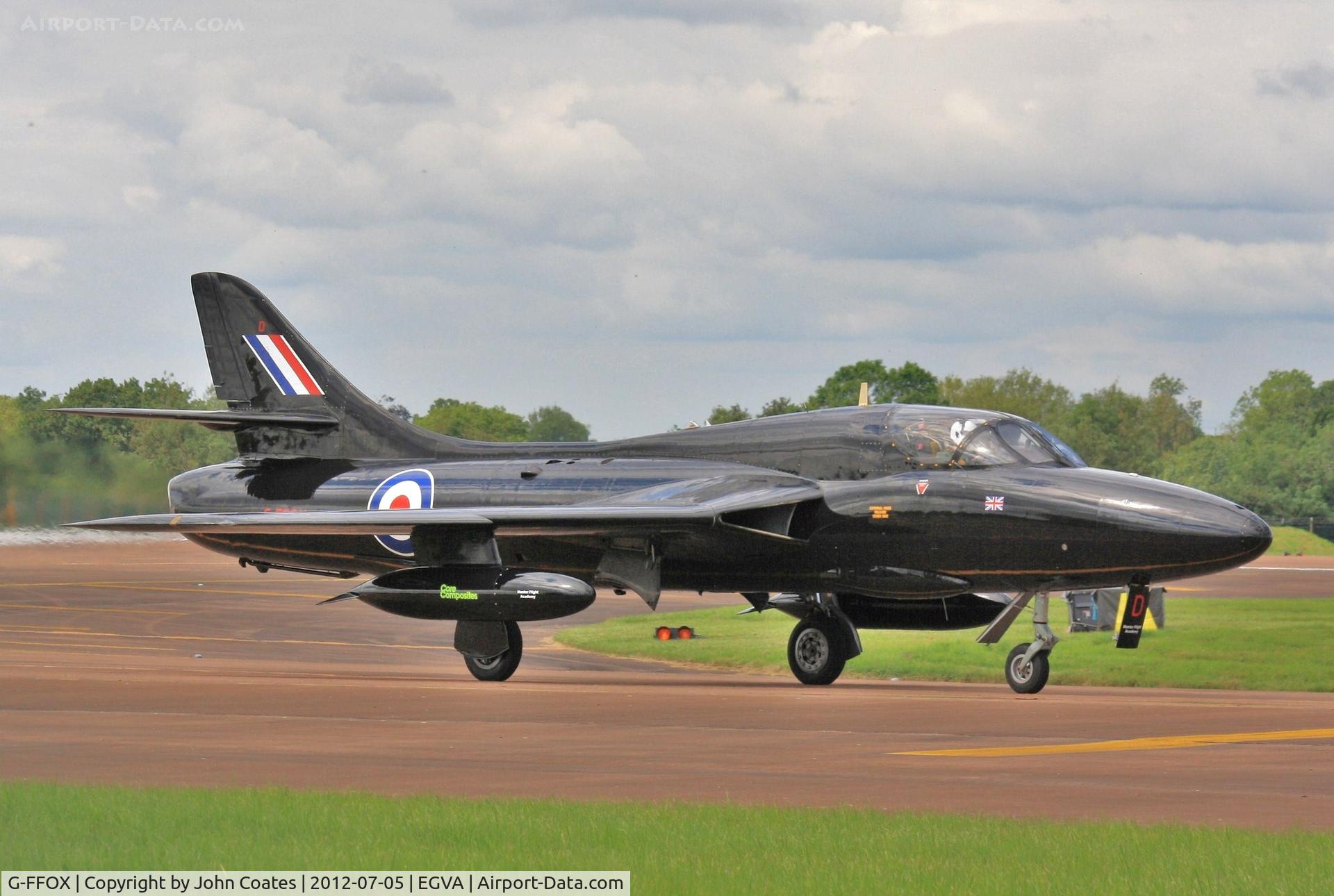 G-FFOX, 1955 Hawker Hunter T.7B C/N 41H-670792, RIAT 2012