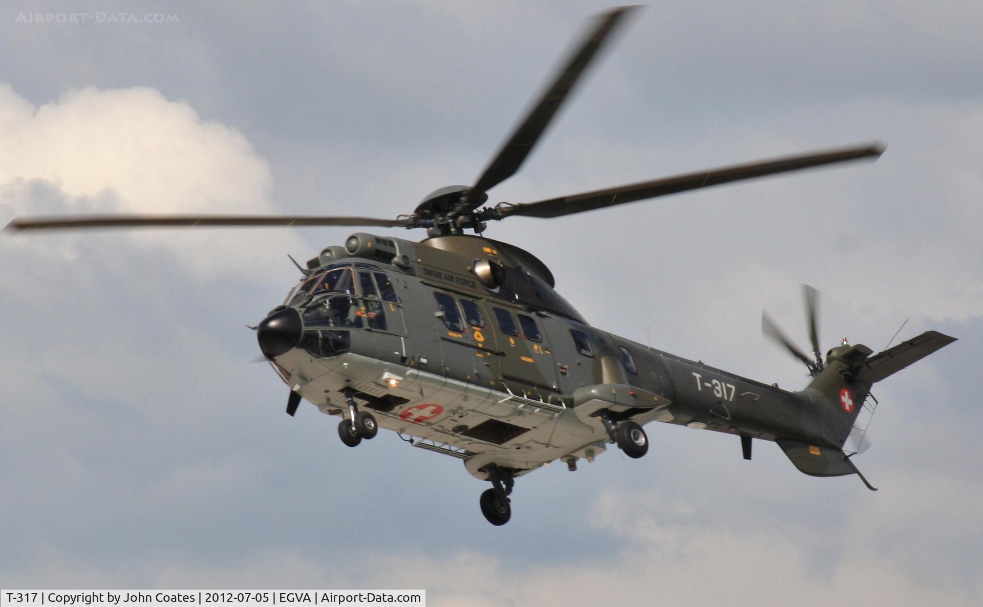 T-317, Aerospatiale TH86 Super Puma (AS-332M1) C/N 2337, Arriving RIAT 2012