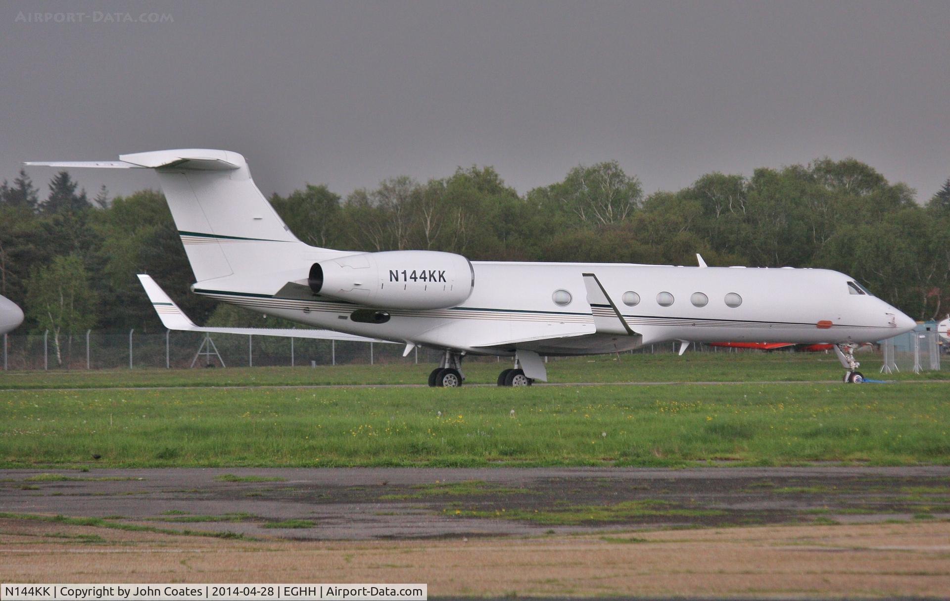 N144KK, 1998 Gulfstream Aerospace Gulfstream V C/N 559, European parking lot.
