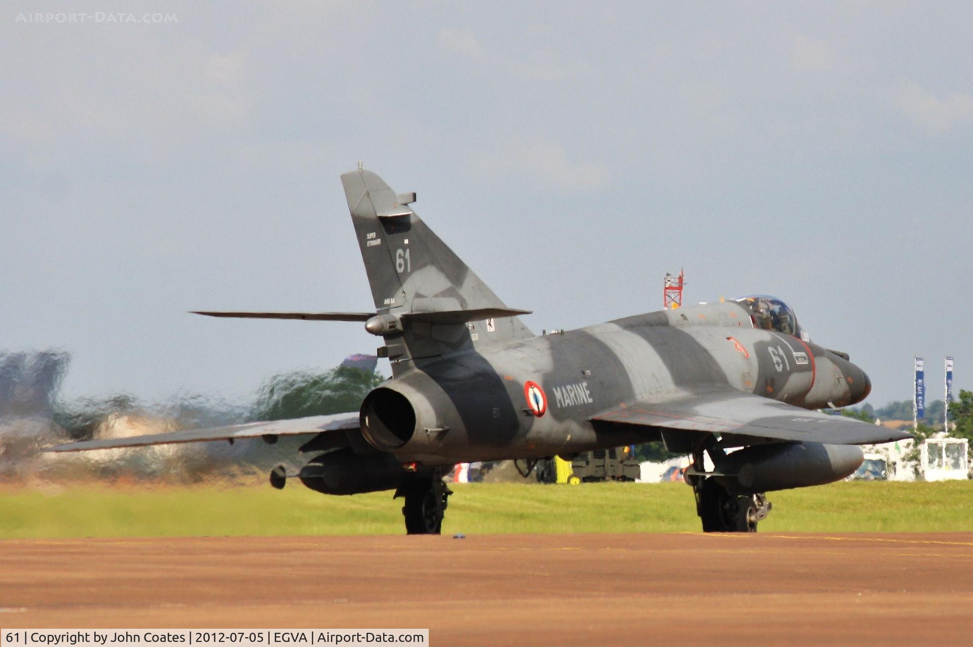 61, Dassault Super Etendard C/N 67, Arriving RIAT 2012