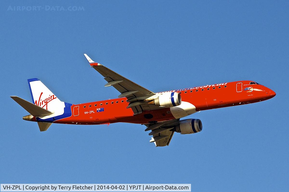 VH-ZPL, 2008 Embraer 190AR (ERJ-190-100IGW) C/N 19000220, Embraer ERJ-190-100IGW 190AR, c/n: 19000220 of Virgin at Perth Int