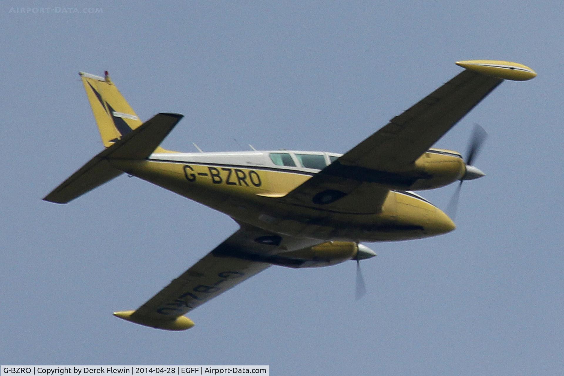 G-BZRO, 1969 Piper PA-30 Twin Comanche Twin Comanche C/N 30-1923, In the overhead after doing ILS practice on runway 12 at EGFF.