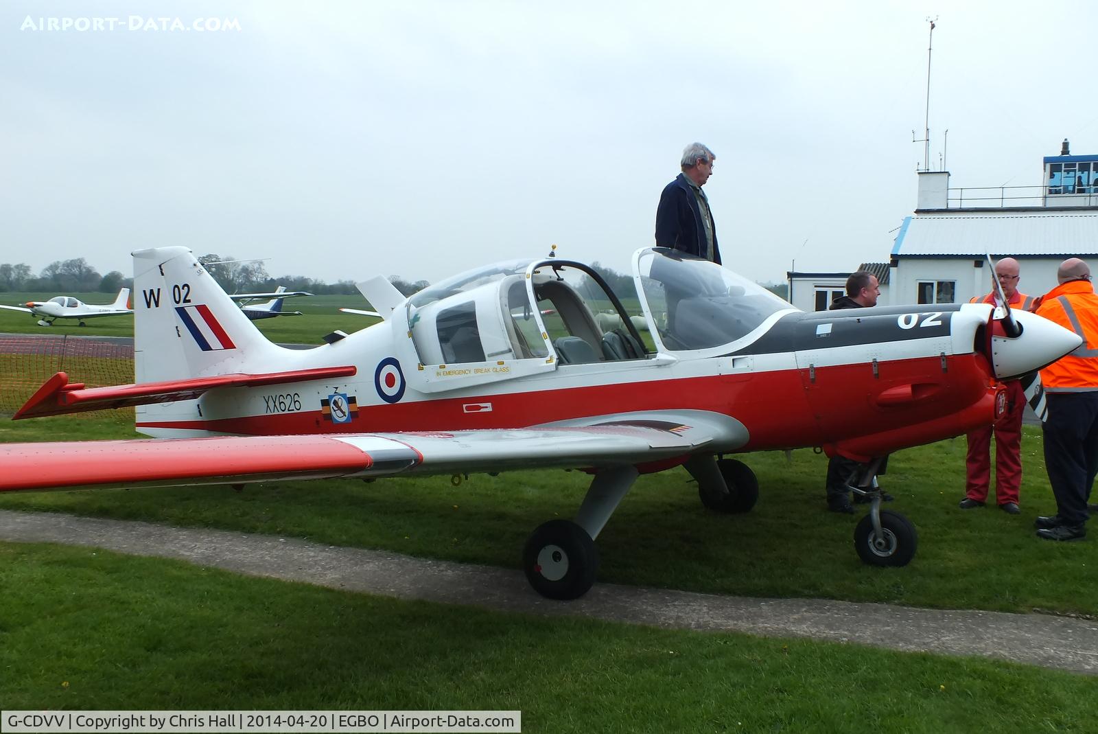 G-CDVV, 1973 Scottish Aviation Bulldog Series 120 Model 121 C/N BH120/291, at the Wings and Wheels  fly in