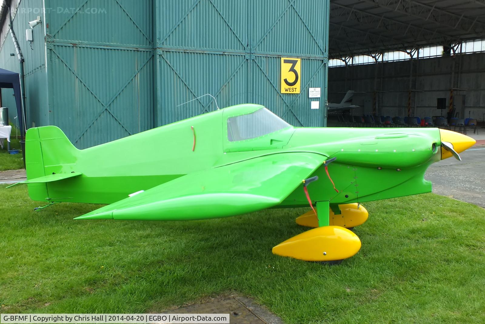 G-BFMF, 1982 Cassutt IIIM Racer C/N PFA 034-10147, back in one piece after a forced landing on 19/10/13 in a ploughed field and ending up inverted