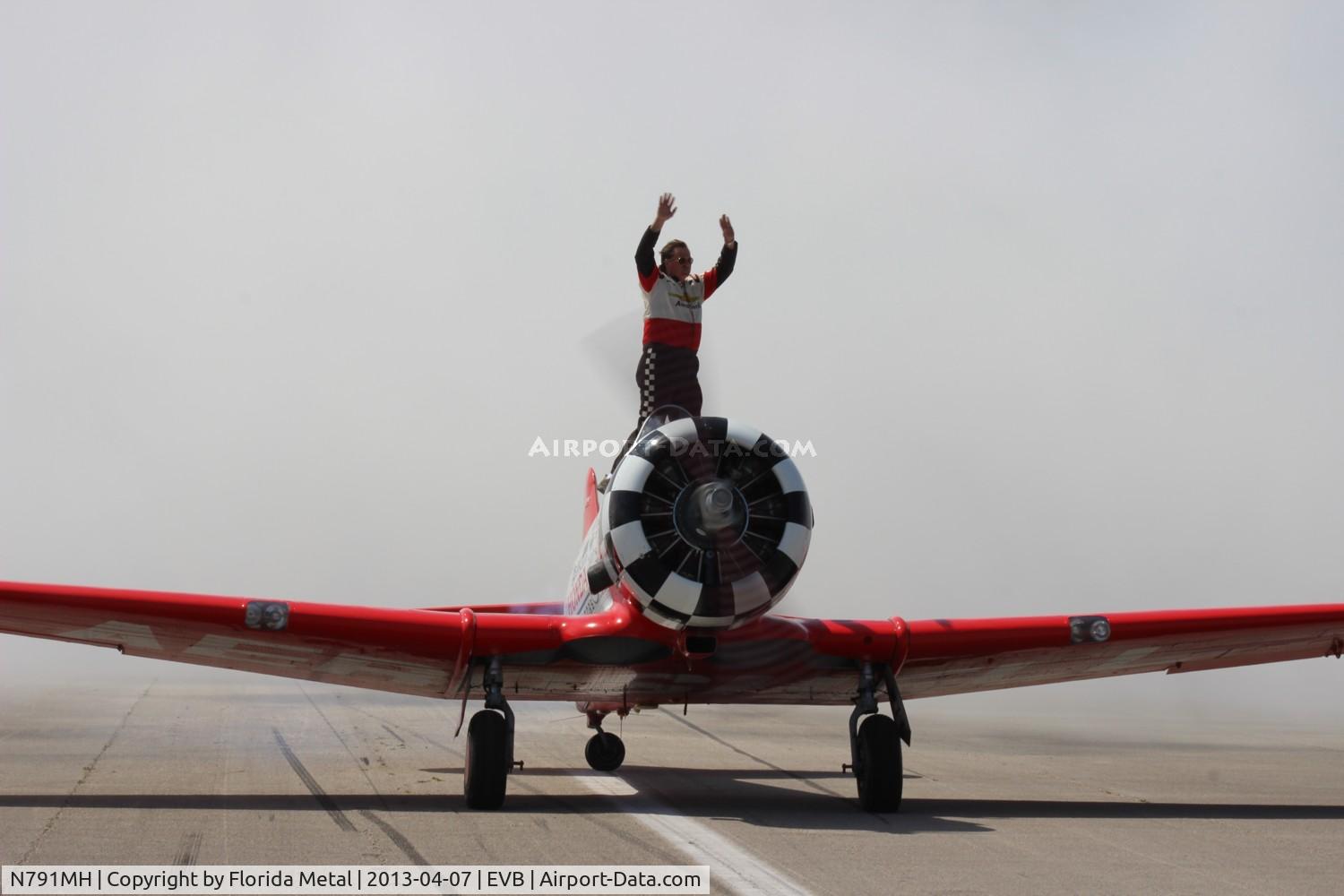 N791MH, 1951 North American T-6G Texan C/N 182-478, Mark Henley with his Aeroshell T-6G