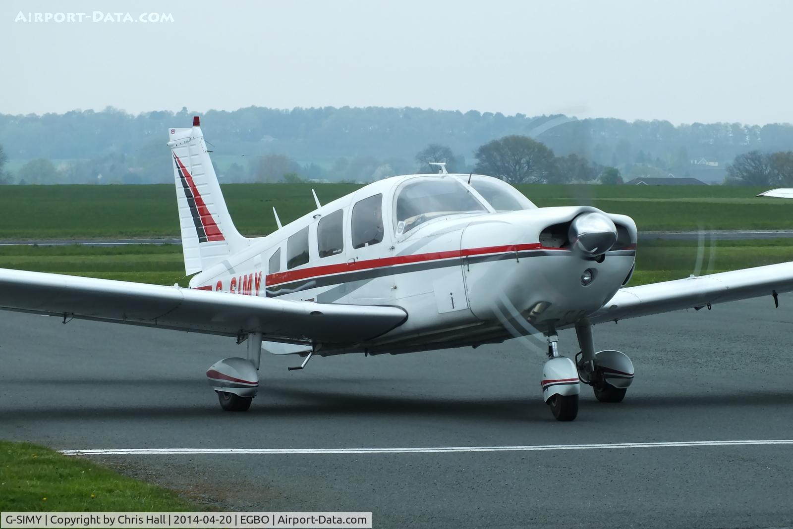 G-SIMY, 1976 Piper PA-32-300 Cherokee Six Cherokee Six C/N 32-7640082, at the Wings and Wheels fly in