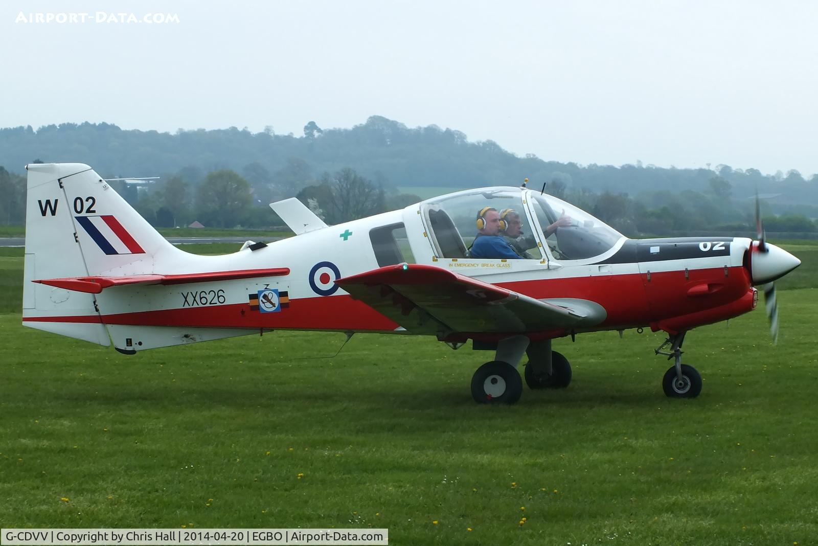 G-CDVV, 1973 Scottish Aviation Bulldog Series 120 Model 121 C/N BH120/291, at the Wings and Wheels fly in