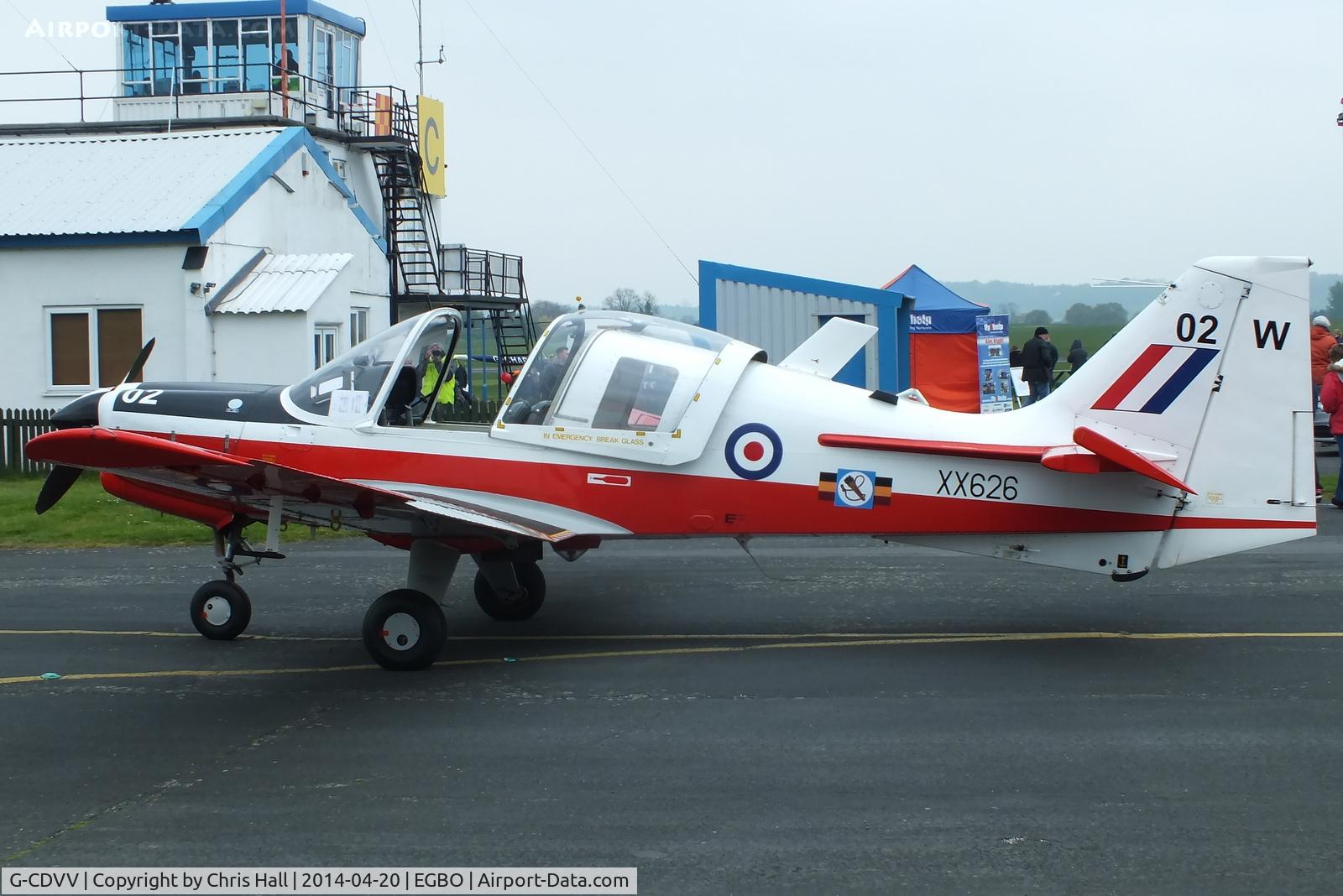G-CDVV, 1973 Scottish Aviation Bulldog Series 120 Model 121 C/N BH120/291, at the Wings and Wheels fly in