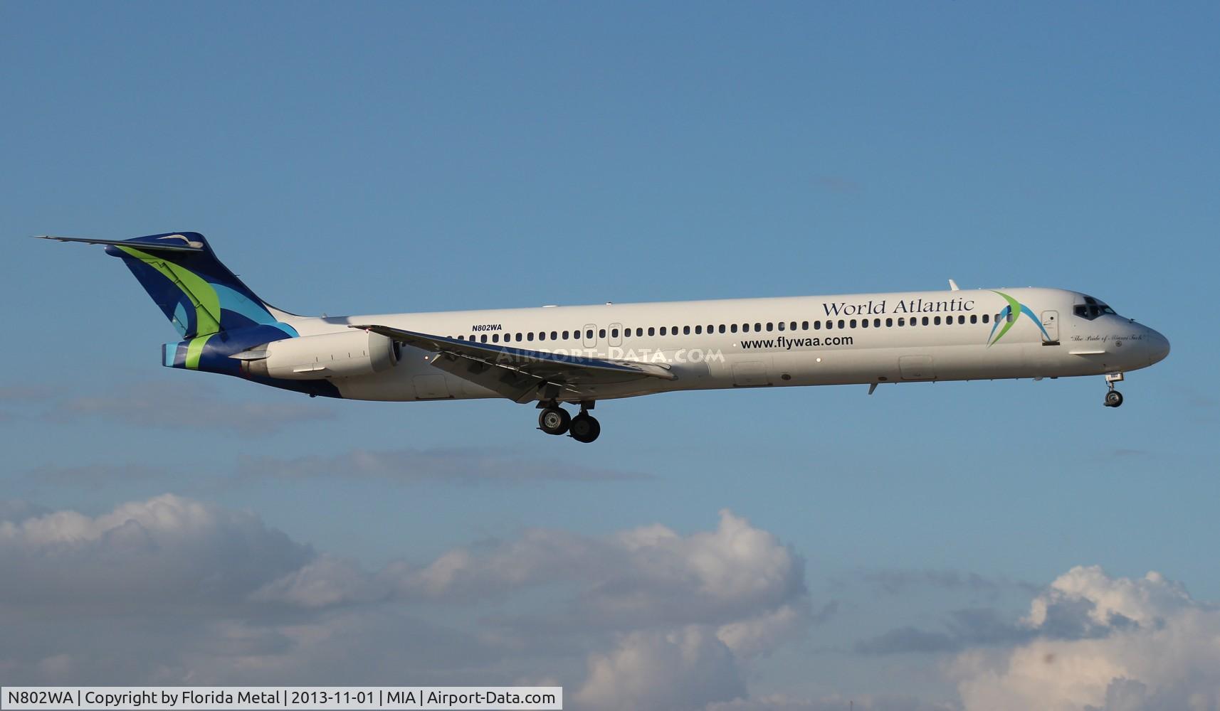 N802WA, 1990 McDonnell Douglas MD-83 (DC-9-83) C/N 53052, World Atlantic MD-83