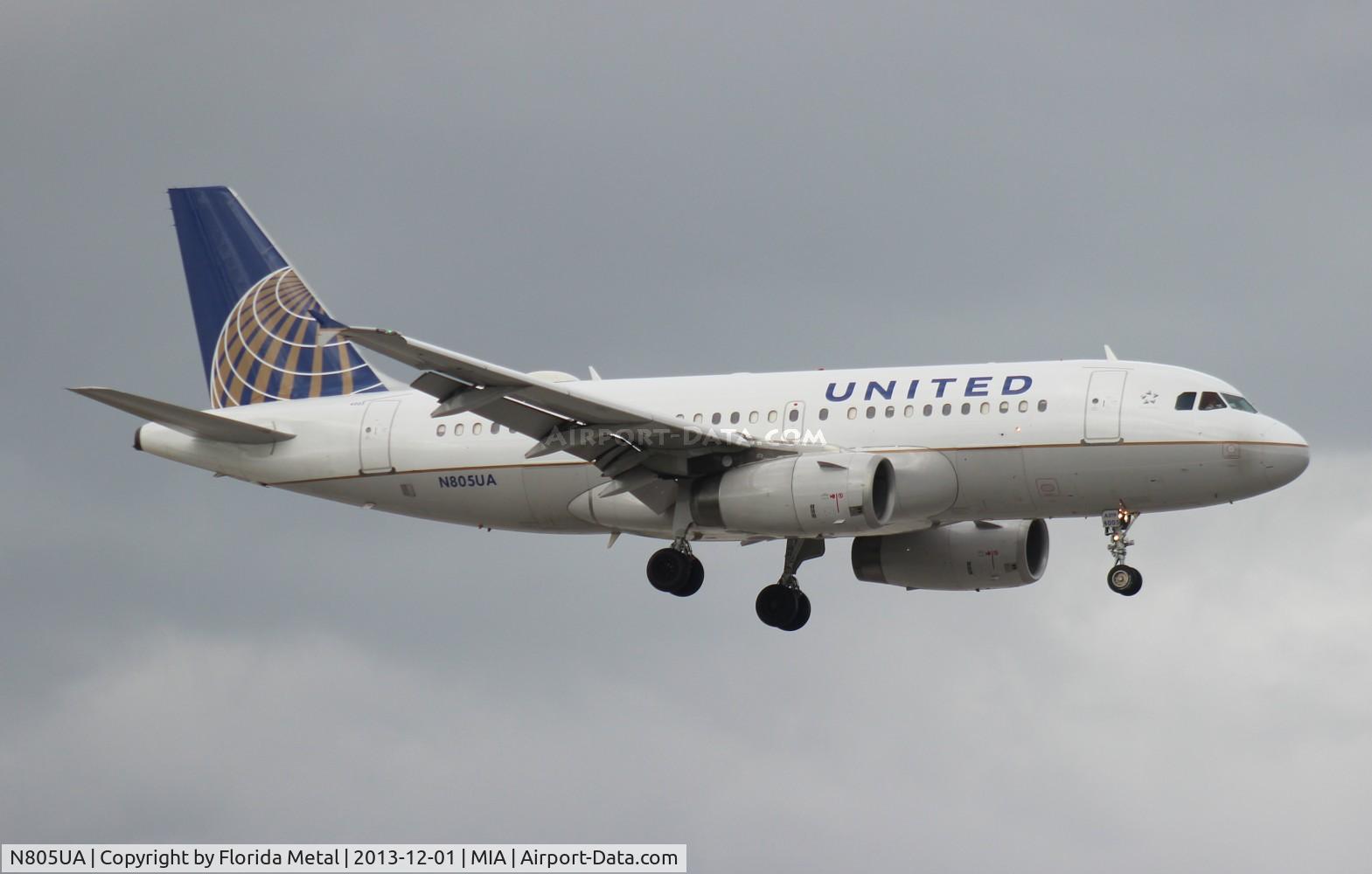 N805UA, 1998 Airbus A319-131 C/N 783, United A319