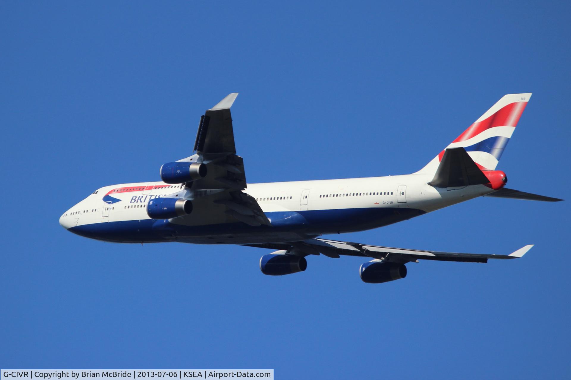 G-CIVR, 1998 Boeing 747-436 C/N 25820, British Airways. 747-436. G-CIVR cn 25820 1146. Seattle Tacoma - International (SEA KSEA). Image © Brian McBride. 06 July 2013