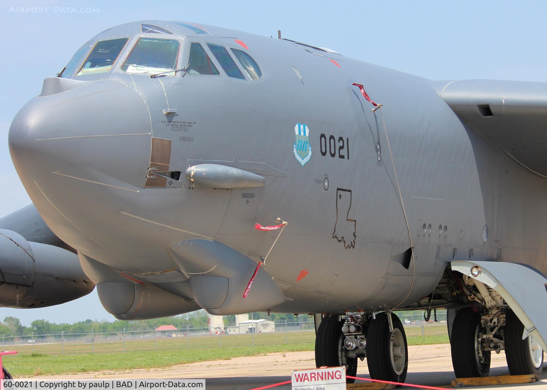 60-0021, 1960 Boeing B-52H Stratofortress C/N 464386, At Barksdale Air Force Base.