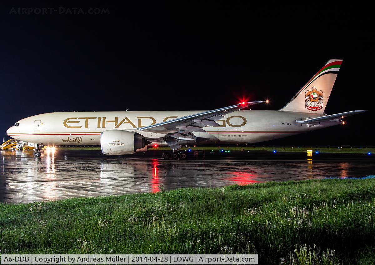 A6-DDB, 2013 Boeing 777-FFX C/N 39692, Cargo Flight to GRZ.