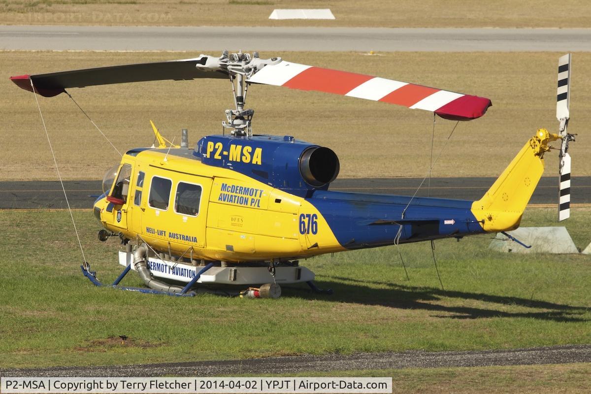 P2-MSA, Bell 214B C/N 28065, Bell 214B, c/n: 28065 at Perth Jandakot