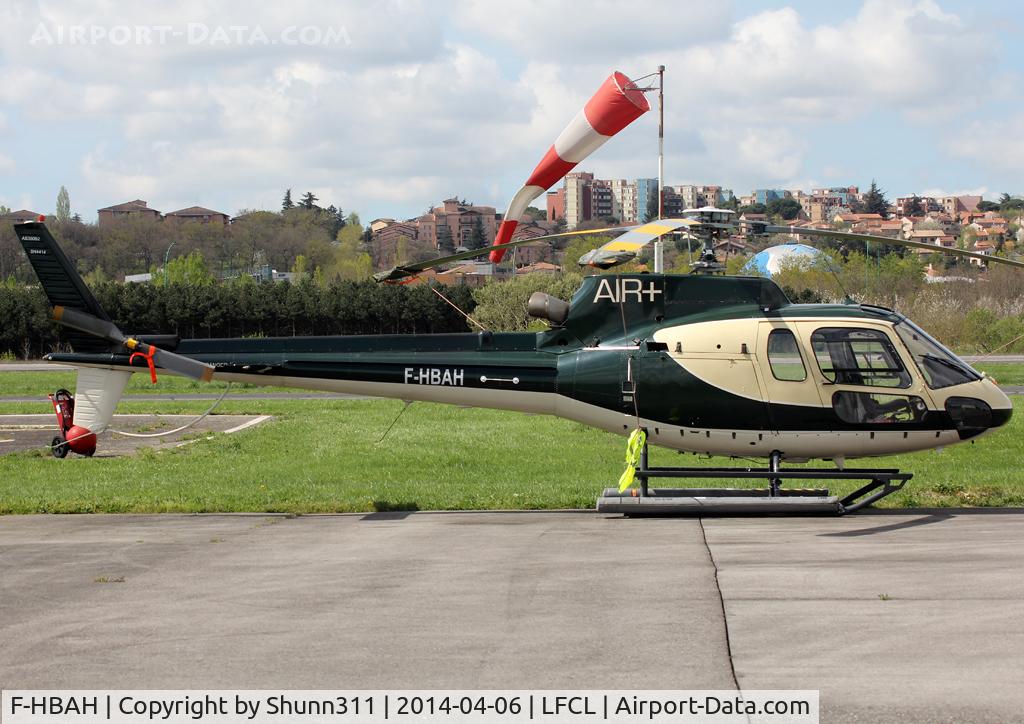 F-HBAH, Aerospatiale AS-350B-2 Ecureuil C/N 4414, Parked near the Control Tower... Additional 'AIR +' titles