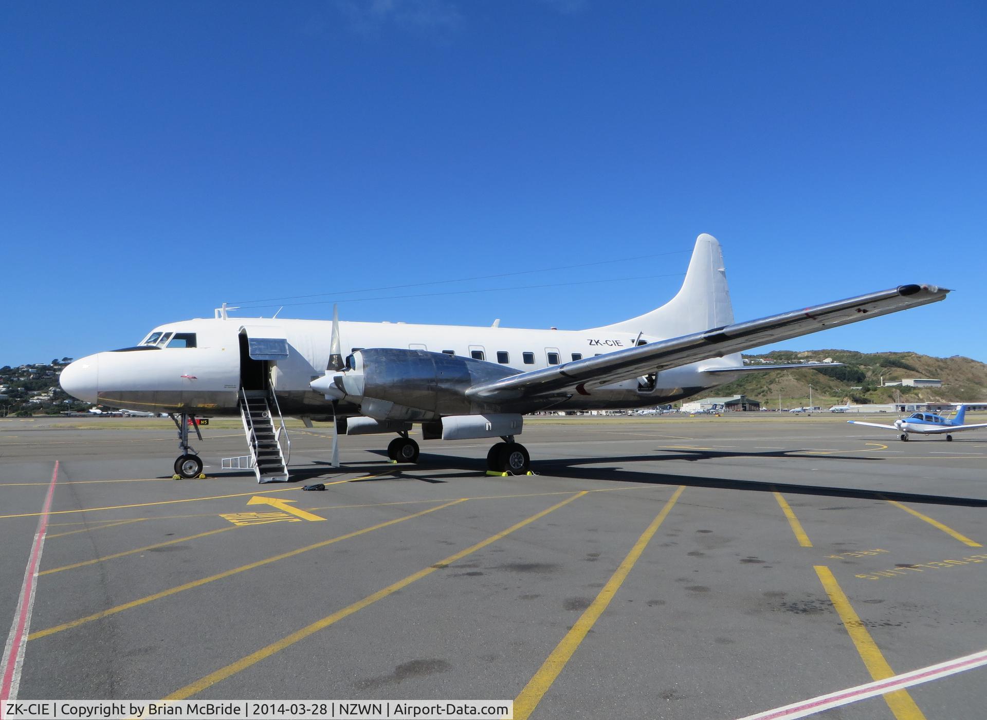 ZK-CIE, 1957 Convair CV-580 C/N 399, Air Chathams. Convair 580. ZK-CIE cn 399. Wellington - International (WLG NZWN). Image © Brian McBride. 28 March 2014