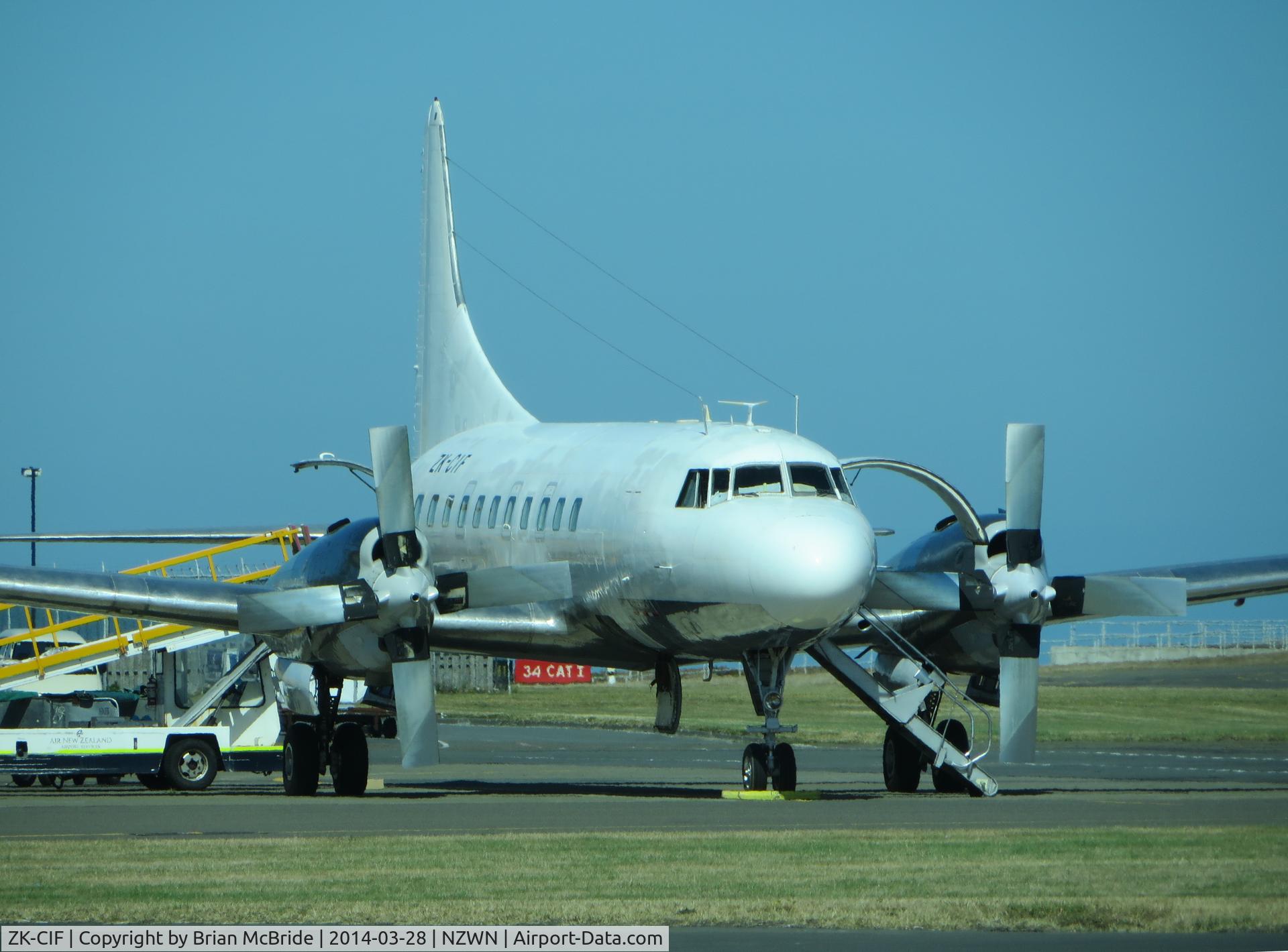 ZK-CIF, 1956 Convair 580 C/N 381, Air Chathams. Convair 580. ZK-CIF cn 381. Wellington - International (WLG NZWN). Image © Brian McBride. 28 March 2014
