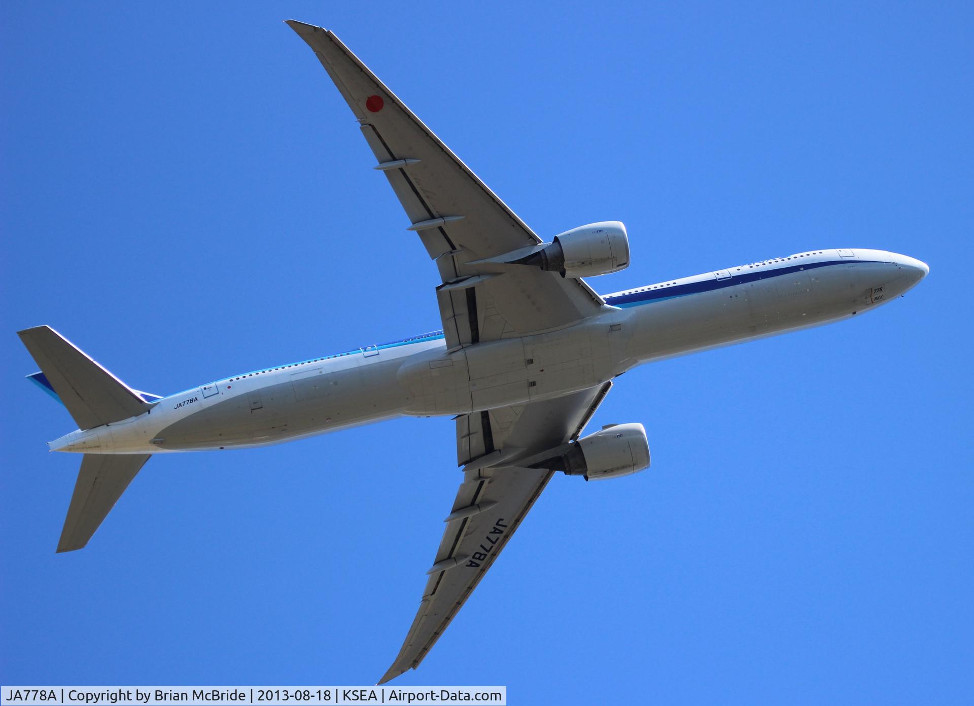 JA778A, 2007 Boeing 777-381/ER C/N 32651, All Nippon Airways - ANA. 777-381ER. JA778A cn 32651 606. Seattle Tacoma - International (SEA KSEA). Image © Brian McBride. 18 August 2013