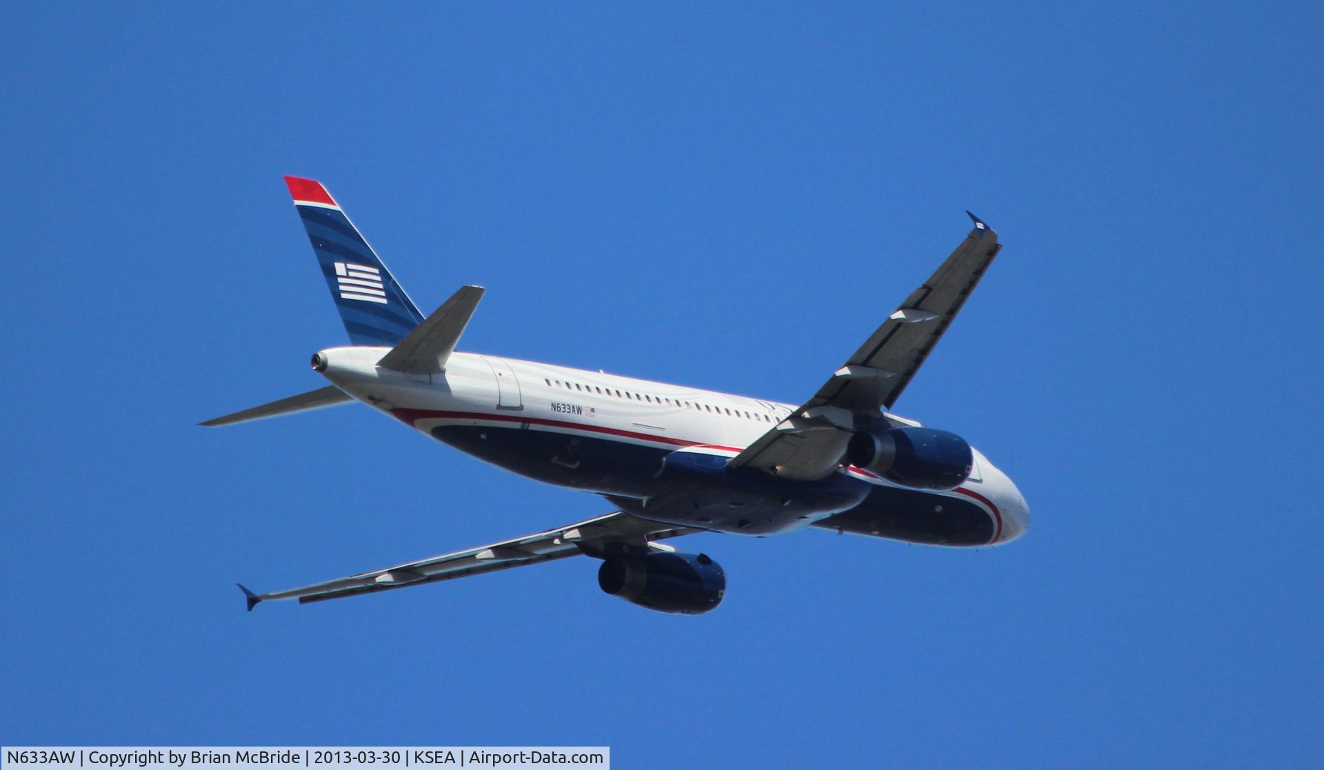 N633AW, 1989 Airbus A320-231 C/N 82, US Airways. A320-231. N633AW cn 082. Seattle Tacoma - International (SEA KSEA). Image © Brian McBride. 30 March 2013