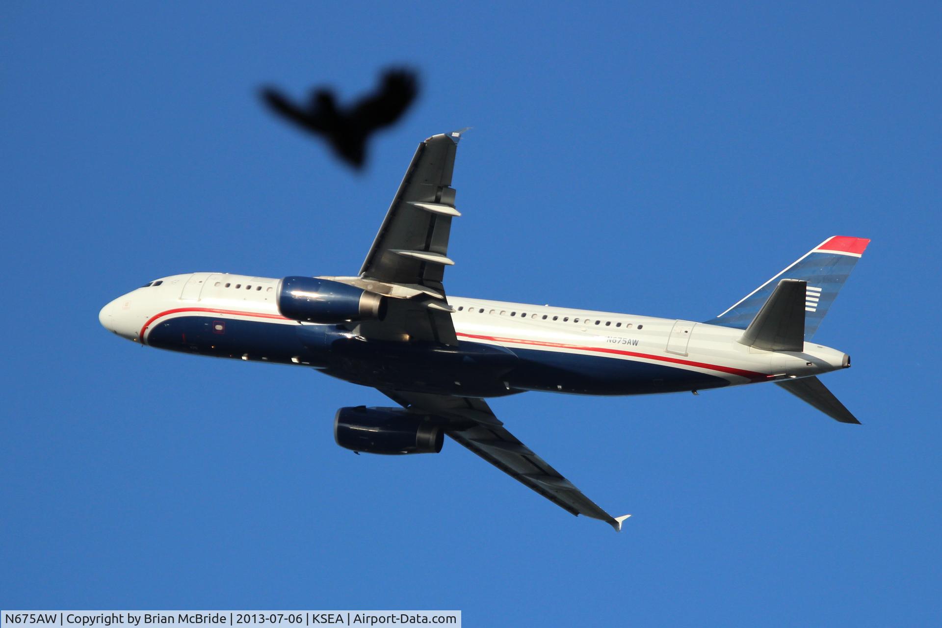 N675AW, 2005 Airbus A320-232 C/N 2405, US Airways. A320-232. N675AW cn 2405. Seattle Tacoma - International (SEA KSEA). Image © Brian McBride. 06 July 2013
