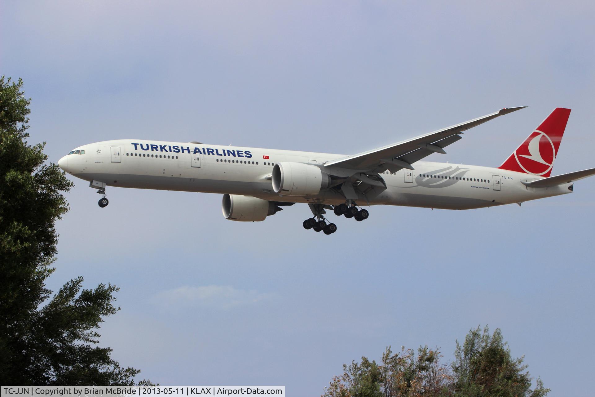 TC-JJN, 2011 Boeing 777-3F2/ER C/N 40795, Turkish Airlines. 777-3F2ER. TC-JJN cn 40795 940. Los Angeles - International (LAX KLAX). Image © Brian McBride. 11 May 2013