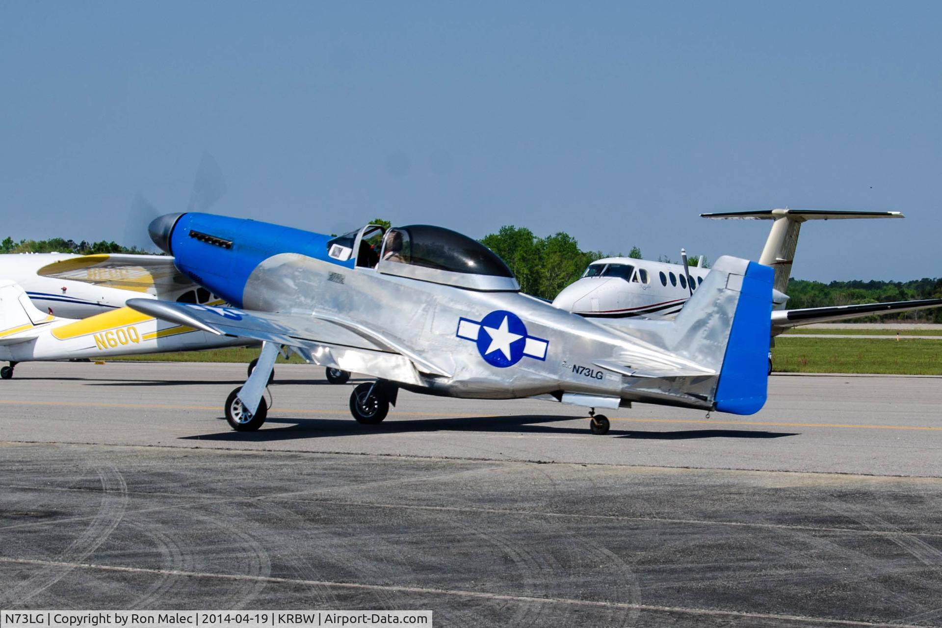 N73LG, Titan T-51 Mustang C/N M03912S0HK0018, On arrival at KRBW for Walterboro Wings & Wheels Airshow and Fly-in