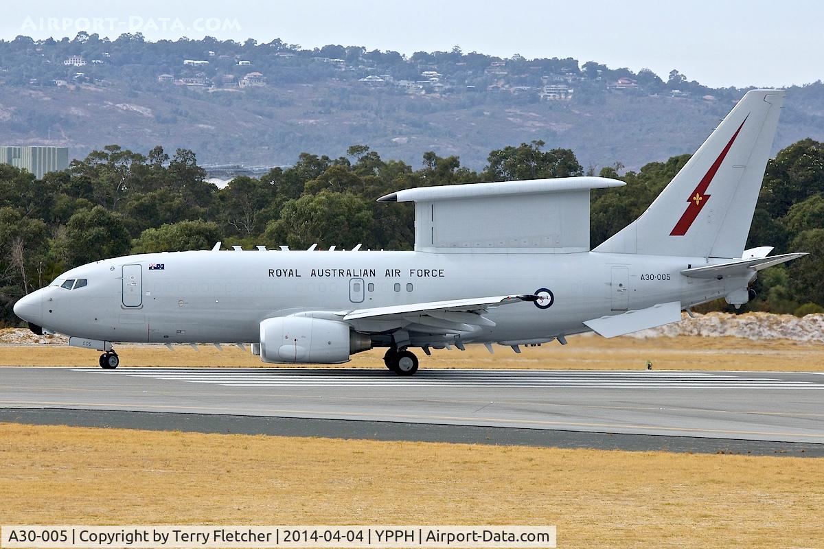 A30-005, 2006 Boeing E-7A Wedgetail (737-7ES) C/N 33986, Boeing 737-7ES Wedgetail, c/n: 33986 at Perth Int