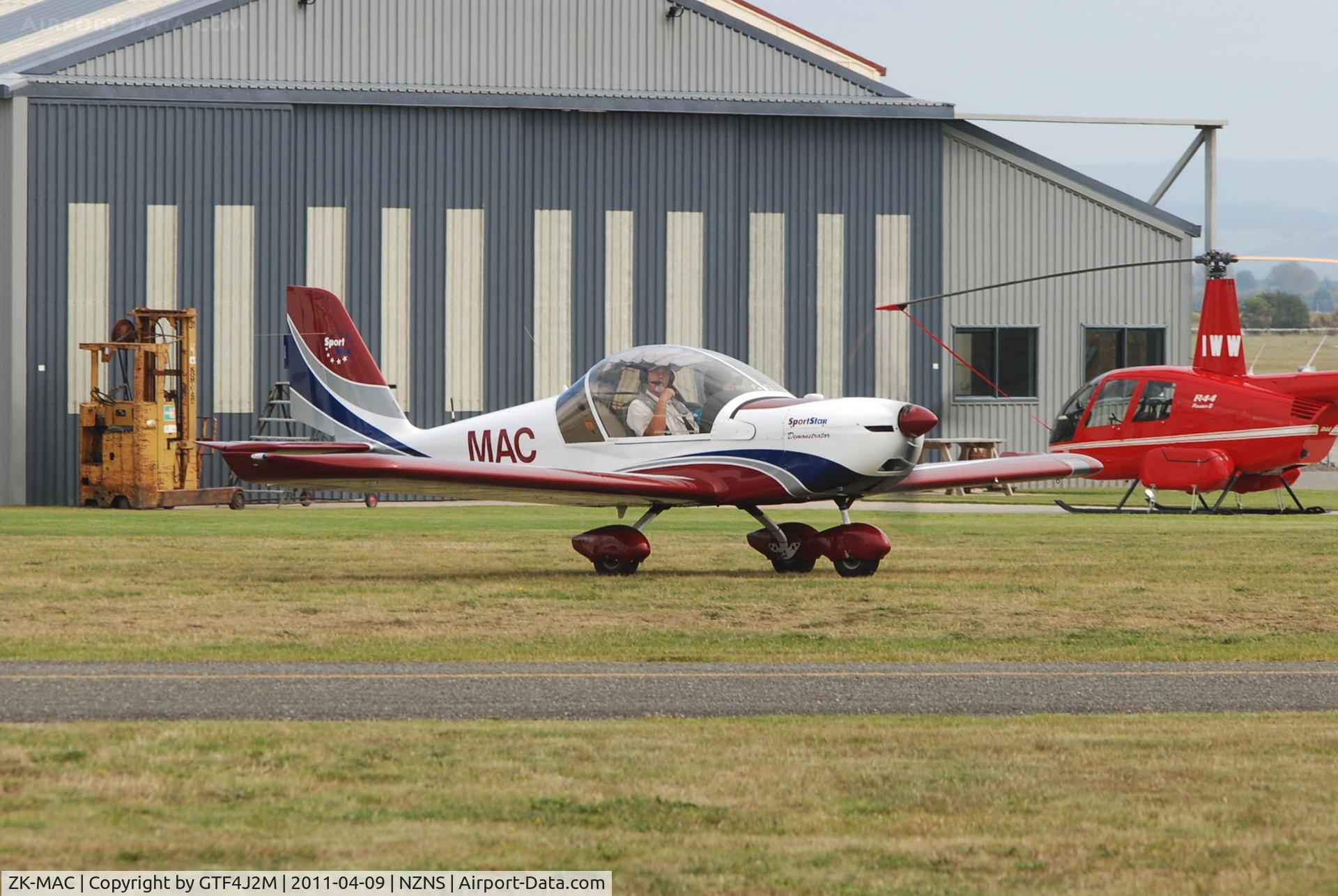 ZK-MAC, 2007 Evektor-Aerotechnik EV-97 Eurostar C/N 2007-1103, ZK-MAC at Nelson 9.4.11