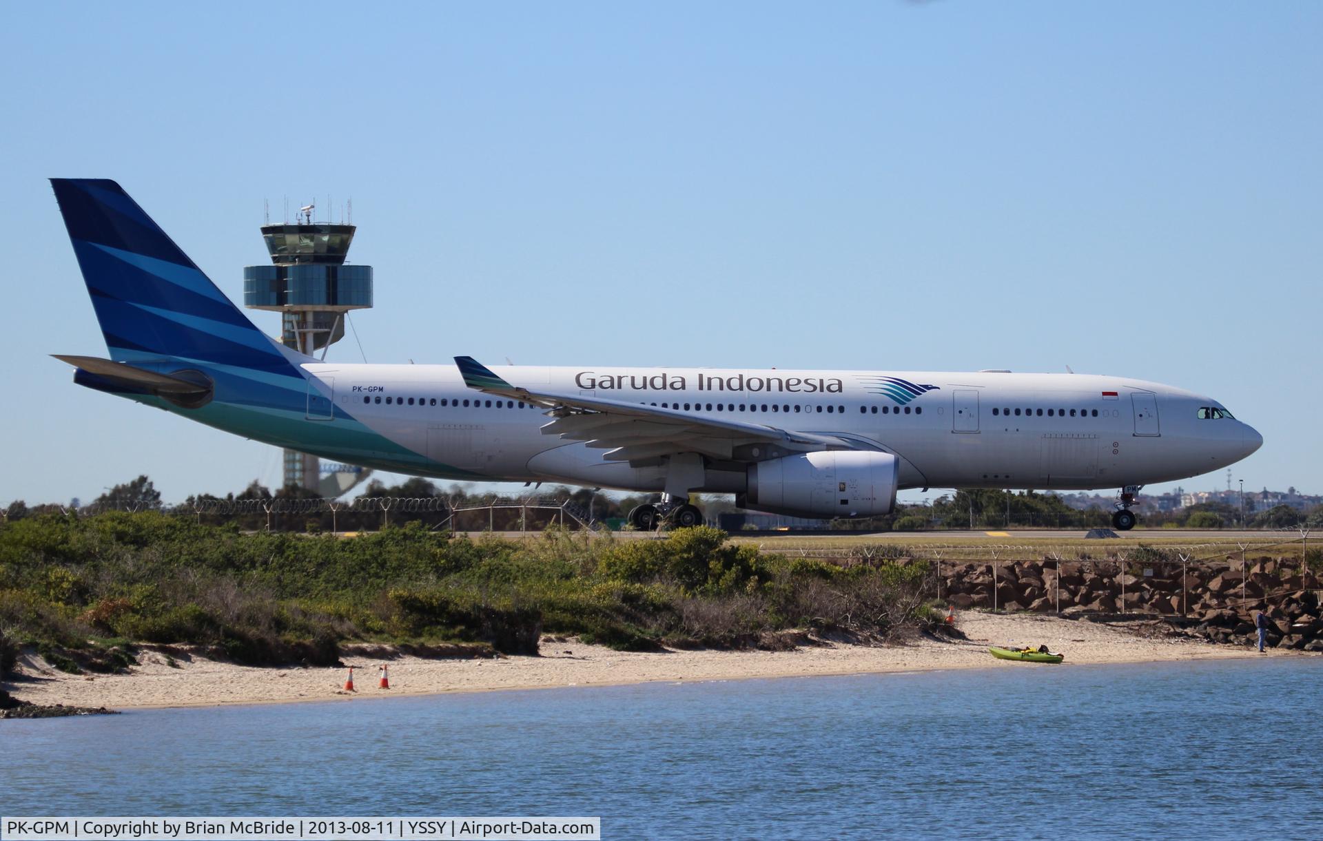 PK-GPM, 2011 Airbus A330-243 C/N 1214, Garuda Indonesia. A330-243. PK-GPM cn 1214. Sydney - Kingsford Smith International (Mascot) (SYD YSSY). Image © Brian McBride. 11 August 2013