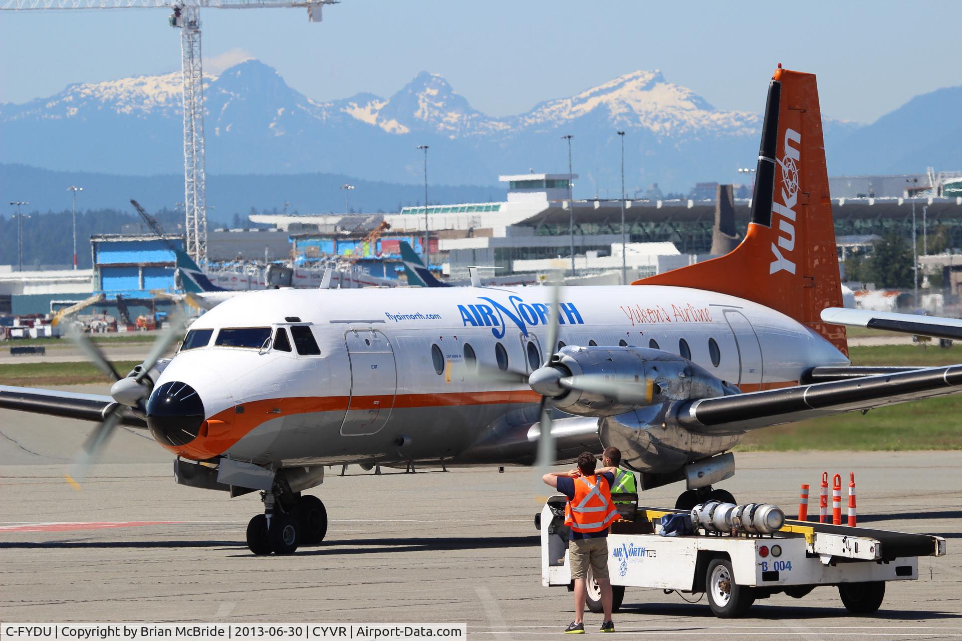C-FYDU, 1970 Hawker Siddeley HS.748 Series 2A C/N 1694, Air North. Hawker Siddeley HS-748 Srs2A273. C-FYDU cn 1694. Vancouver - International (YVR CYVR). Image © Brian McBride. 30 June 2013