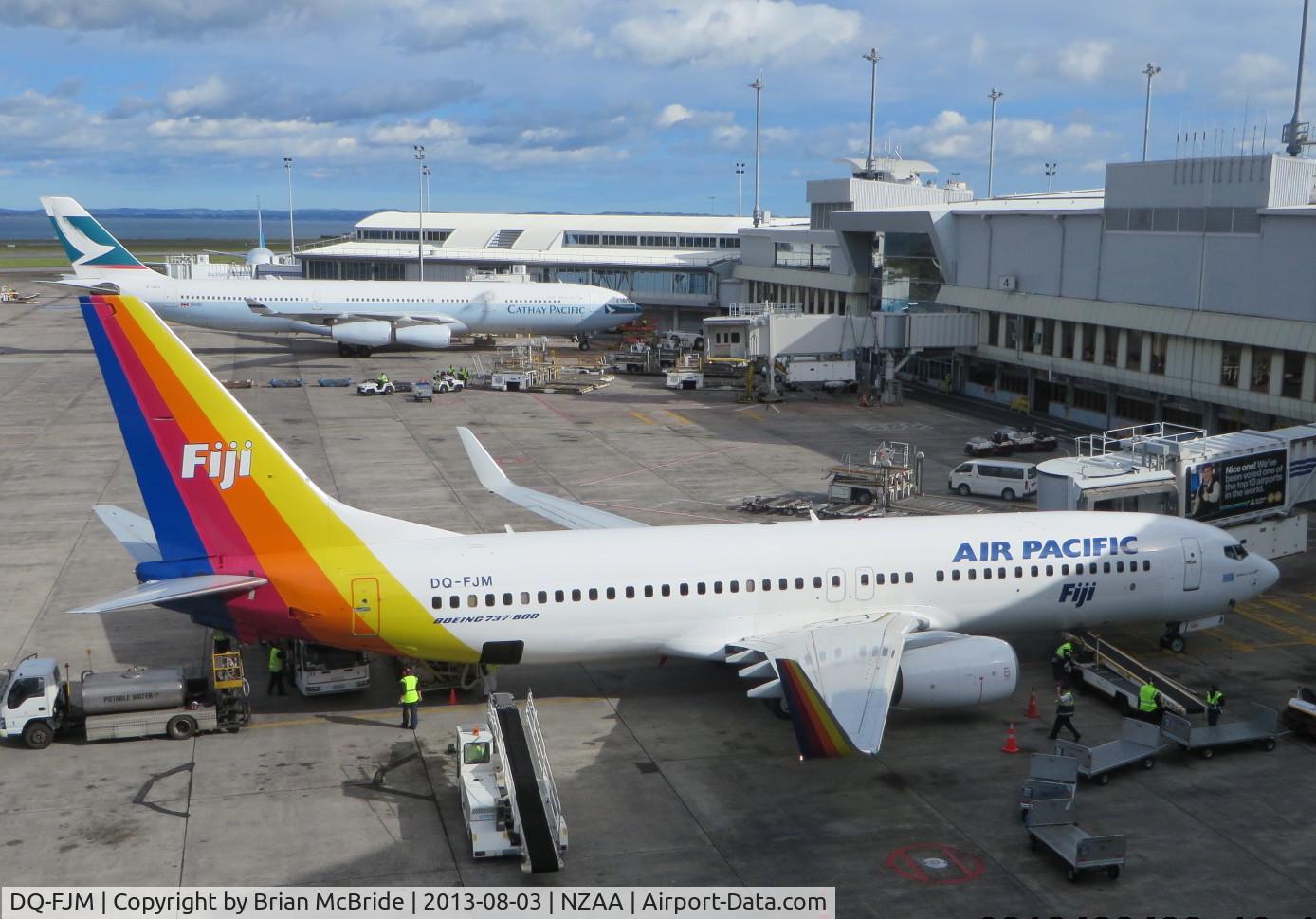 DQ-FJM, 2010 Boeing 737-86J C/N 37754, Air Pacific. 737-86J. DQ-FJM cn 37754 3306. Auckland - International (AKL NZAA). Image © Brian McBride. 03 August 2013